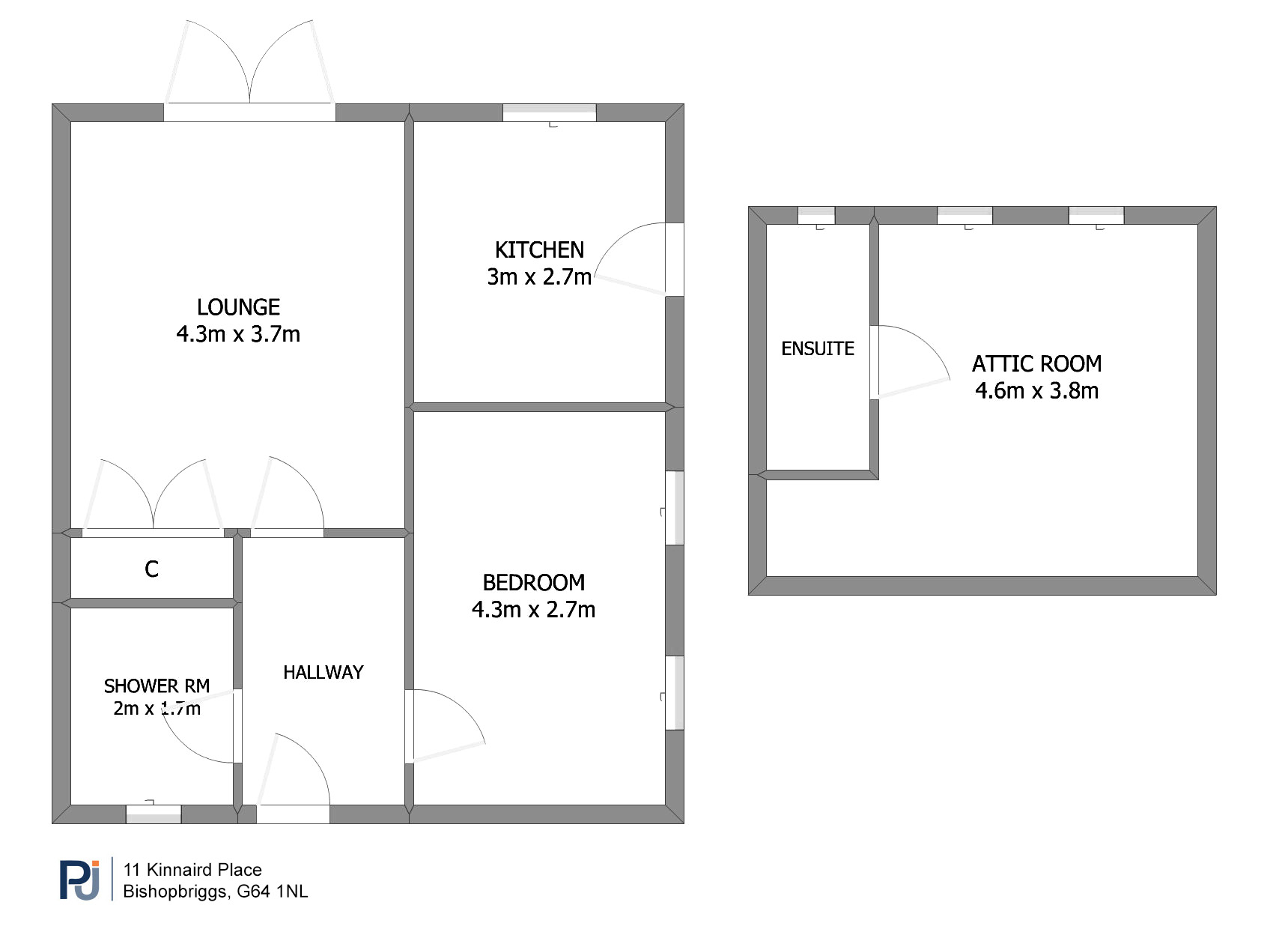 11 Kinnaird Place, Bishopbriggs floorplan