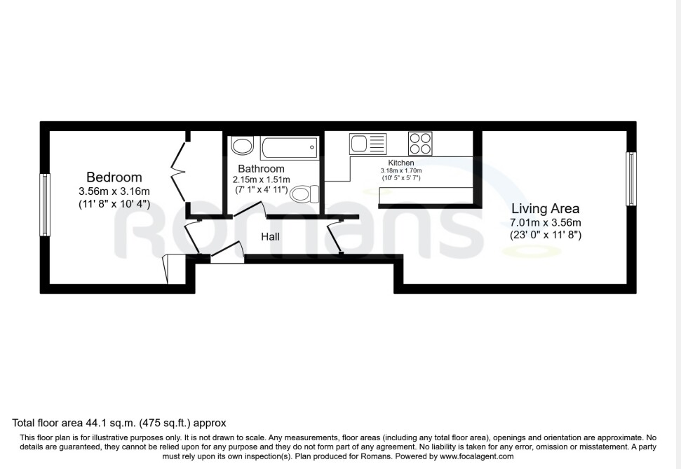 Flat 8, Rotherwick Court, 72, Alexandra Road, Farnborough floorplan