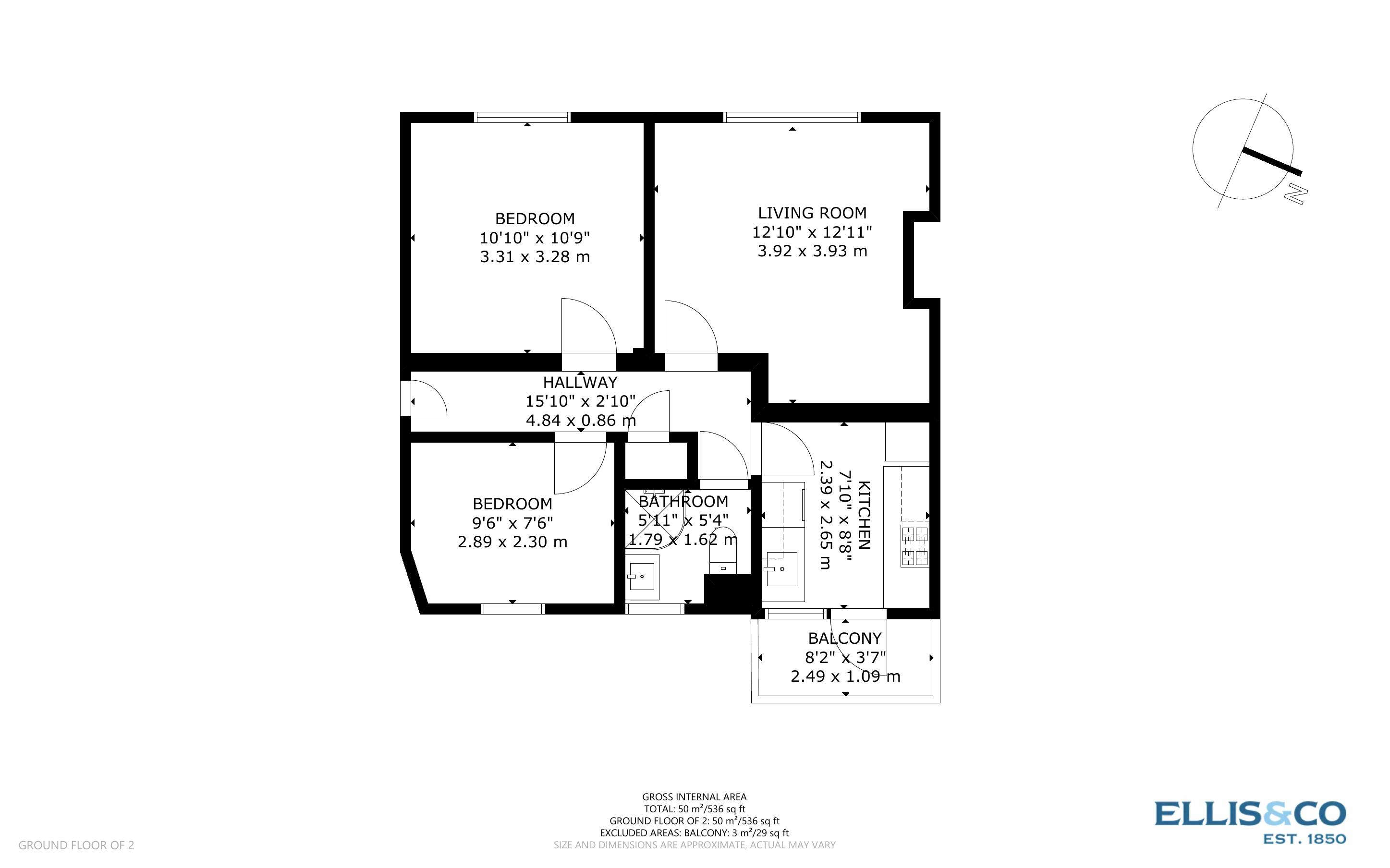 7, Carlyon Mansions, Wembley floorplan