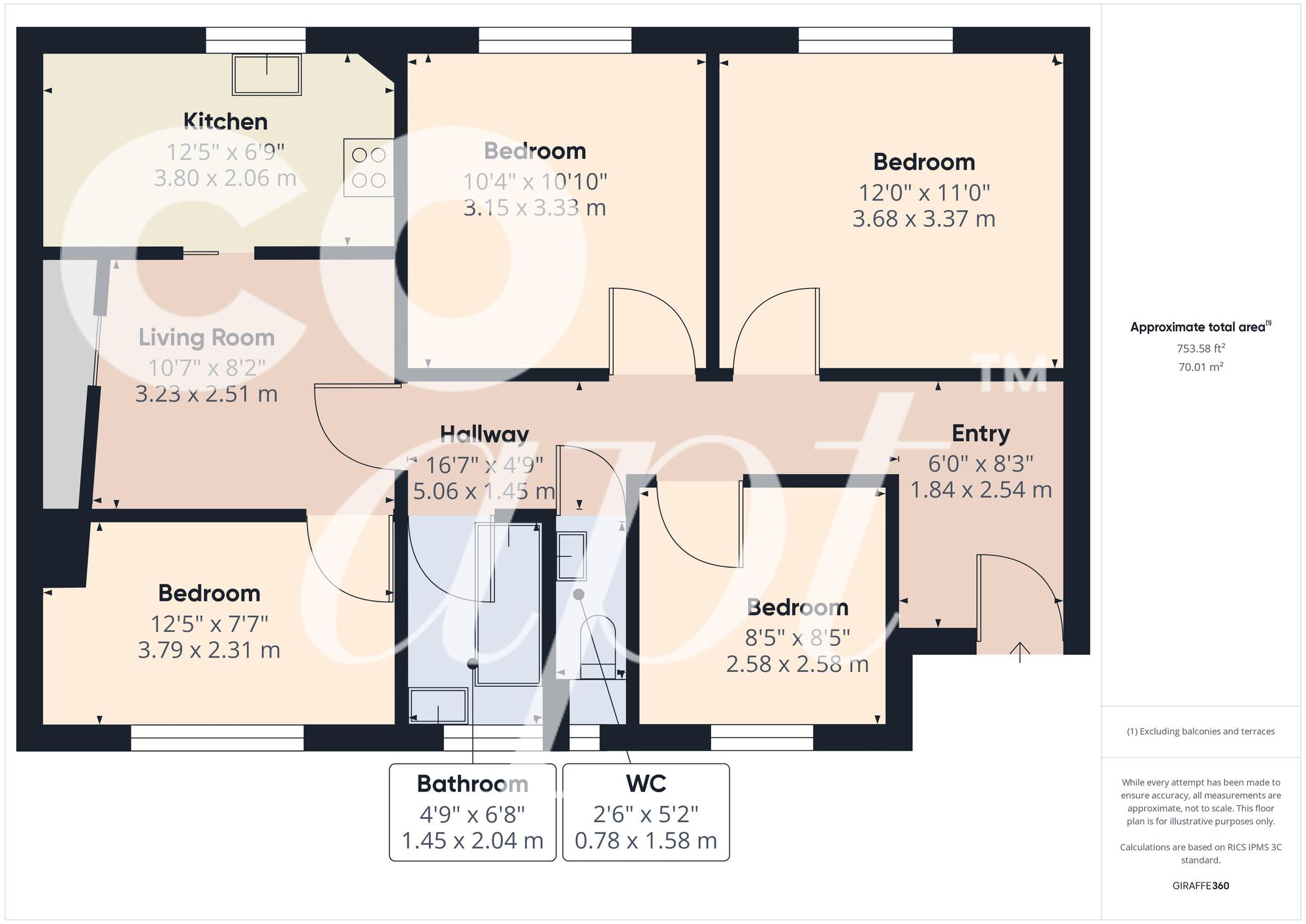 12 Southmount, Brighton floorplan
