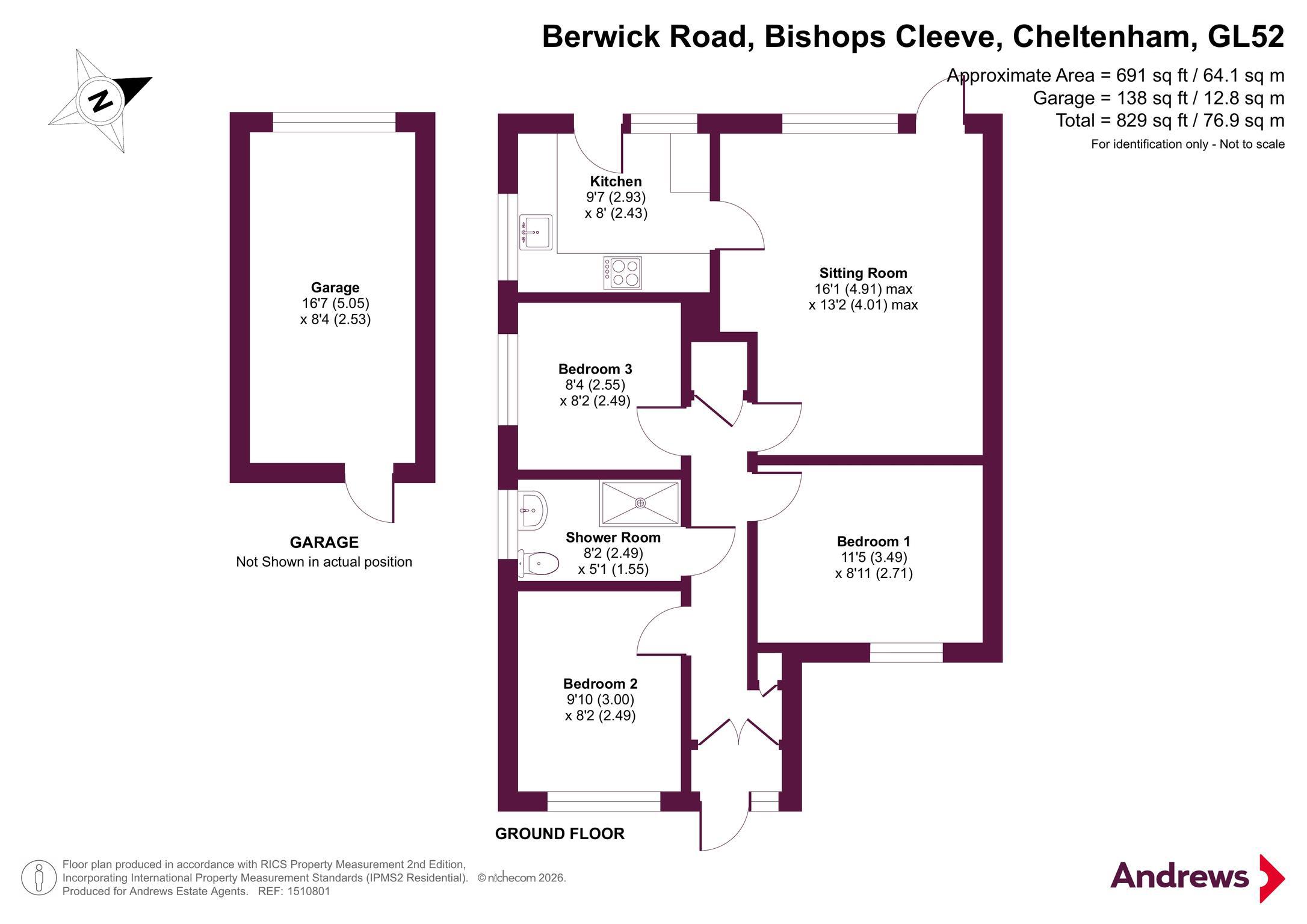 16, Berwick Road, Cheltenham floorplan