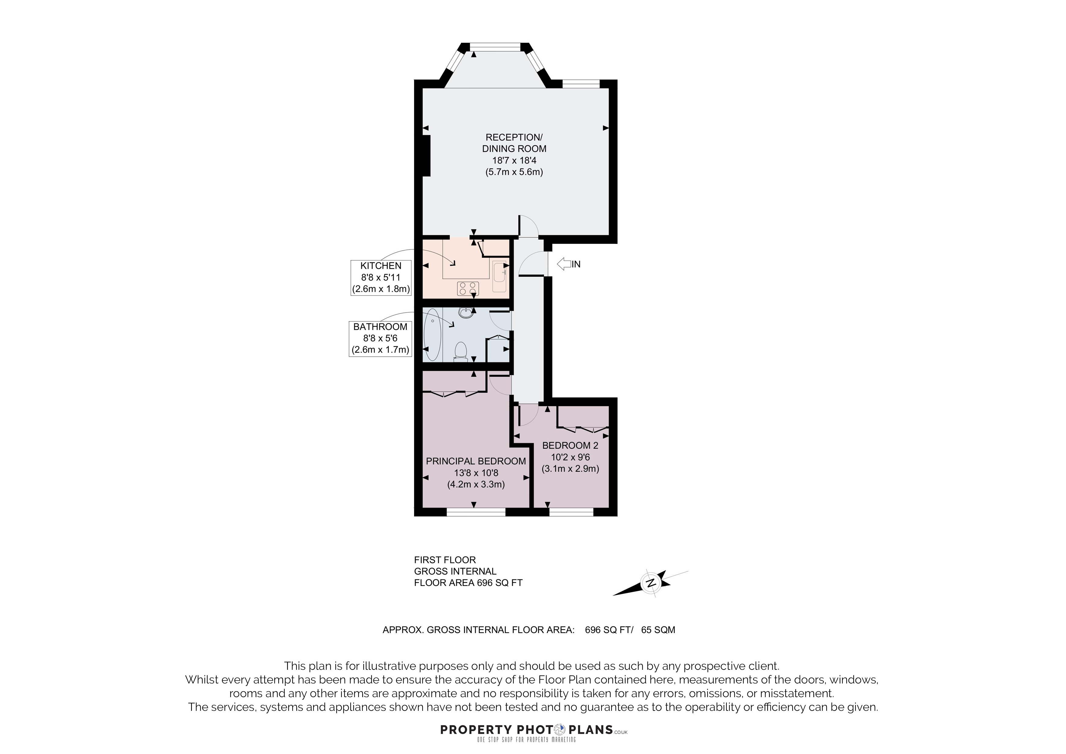First Floor Flat, 128, Shepherds Bush Road, London floorplan