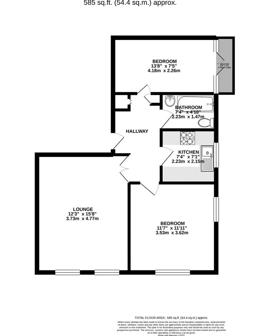 Flat 26 Baverley Hyrst, Addiscombe Road, Croydon floorplan