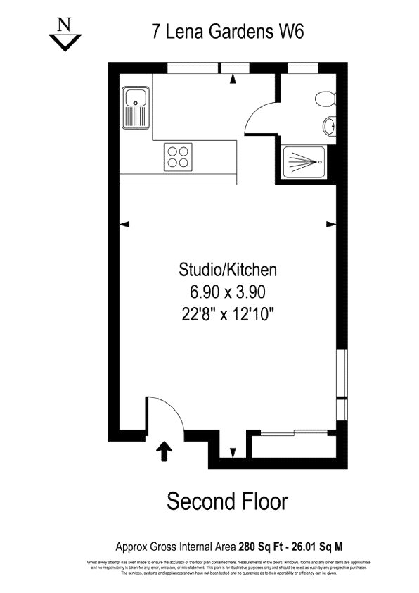 0 Bedrooms Studio to rent in Lena Gardens, Brook Green, London W6