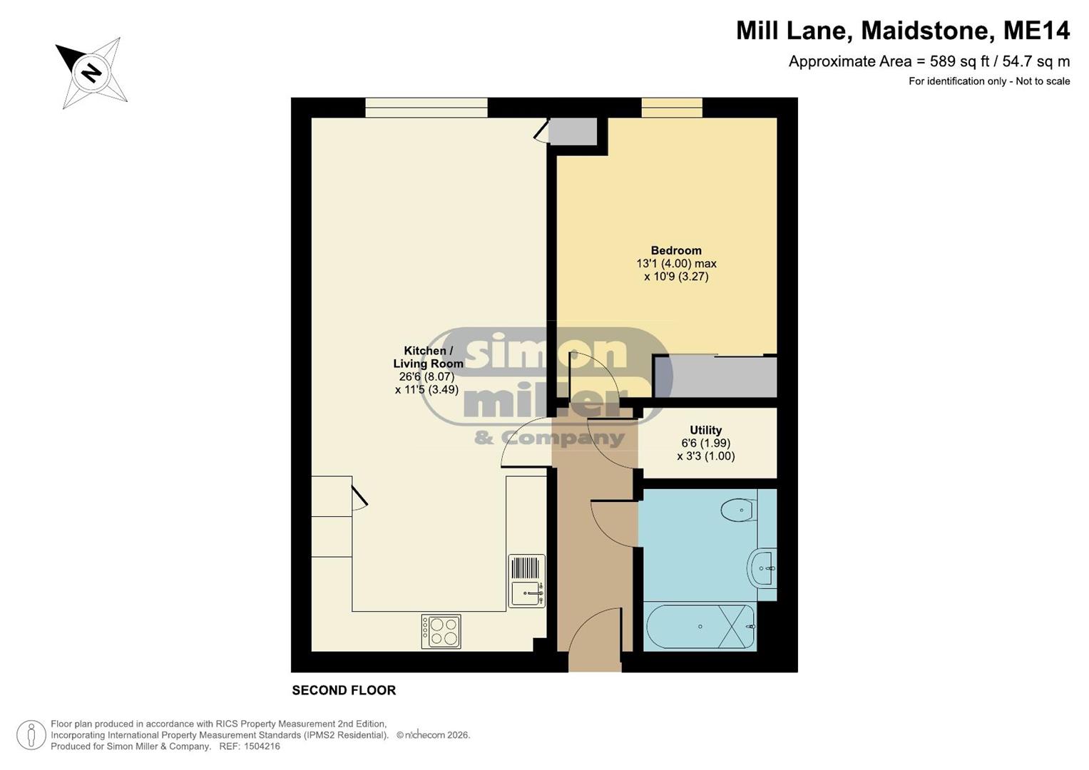 Flat 20 Rushey Meadows Court, 5, Mill Lane, Maidstone floorplan