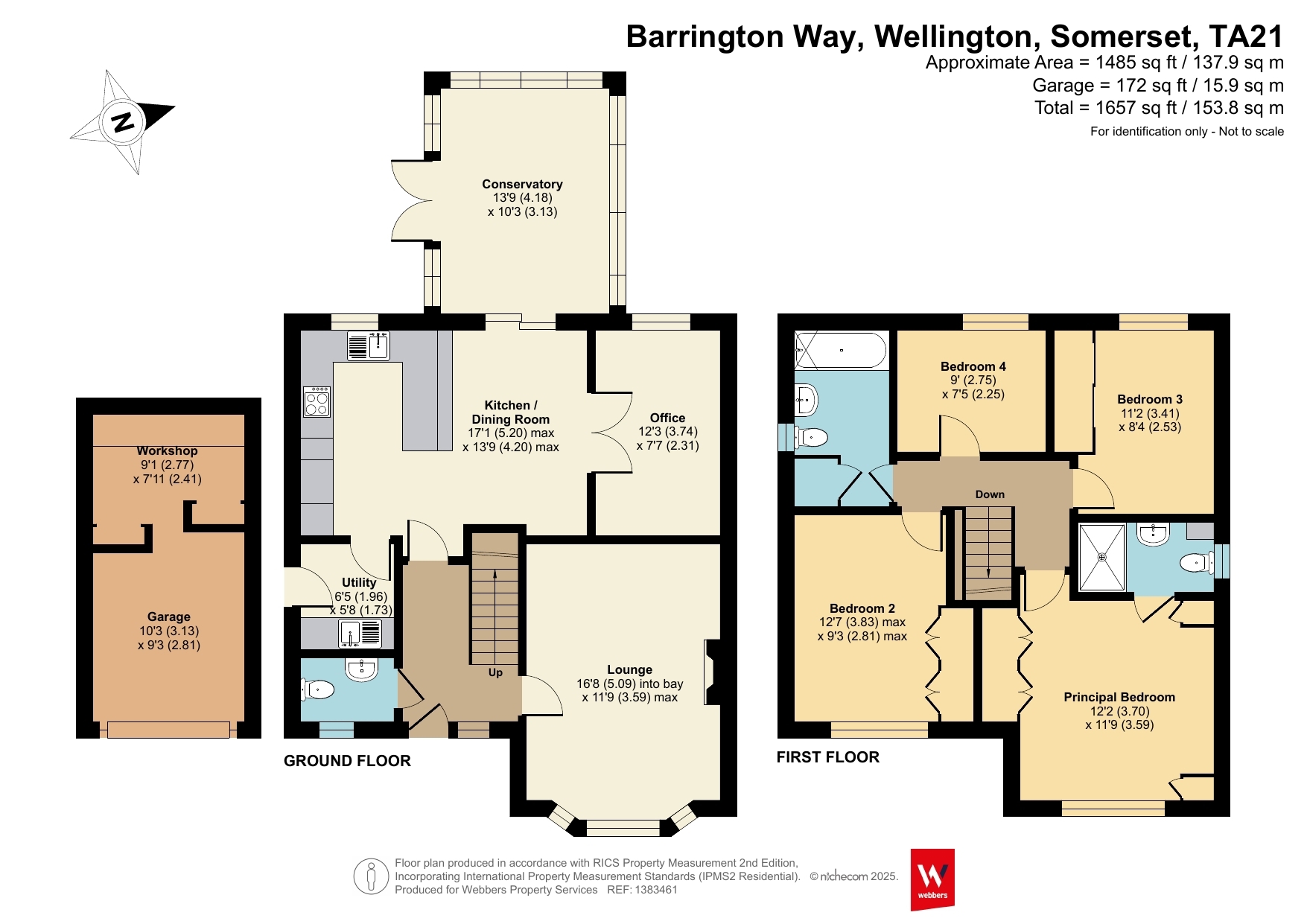 51 Barrington Way, Wellington Somerset, Somerset floorplan