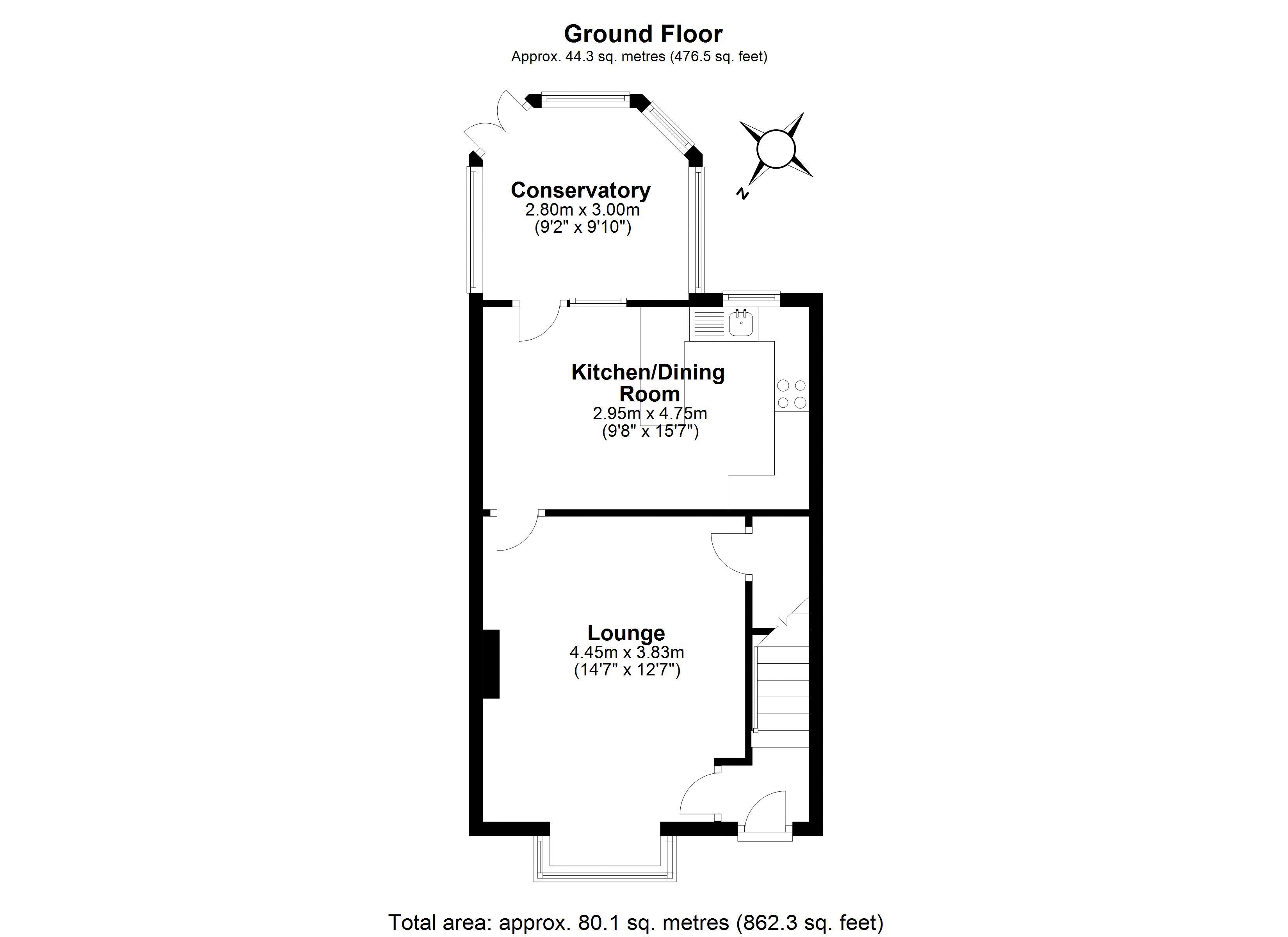 177, Woodside Road, Telford floorplan