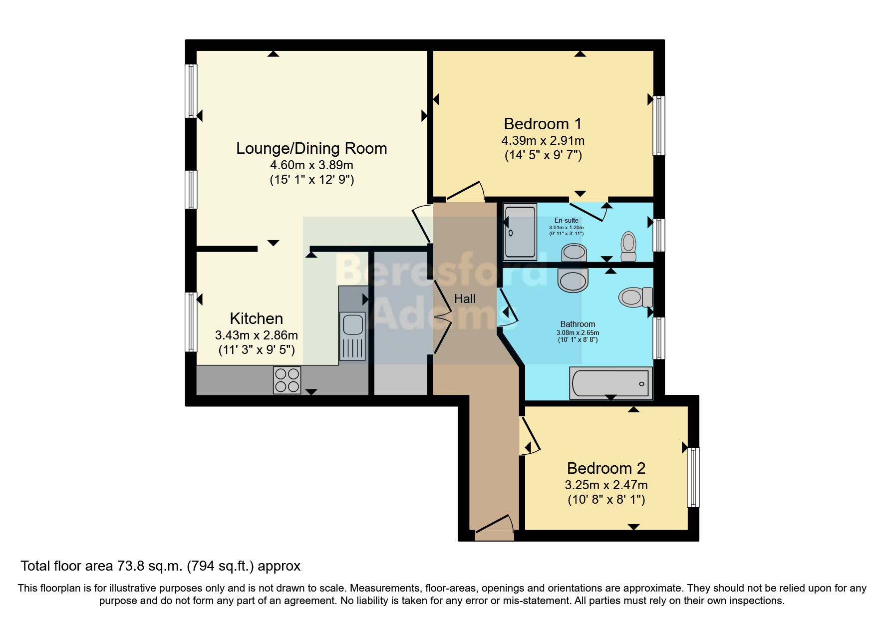 Corunna Court, Wrexham LL13, 2 bedroom flat for sale 65681447