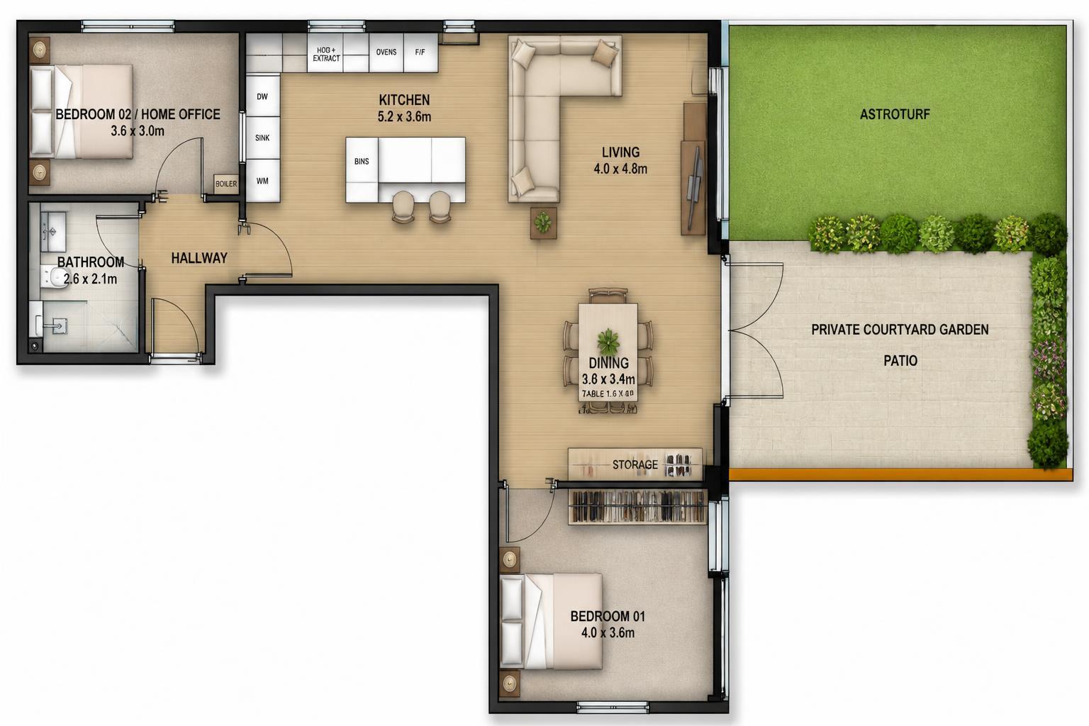 2 Bed Apartment, Severn House, Old Gloucester Road, Bristol floorplan
