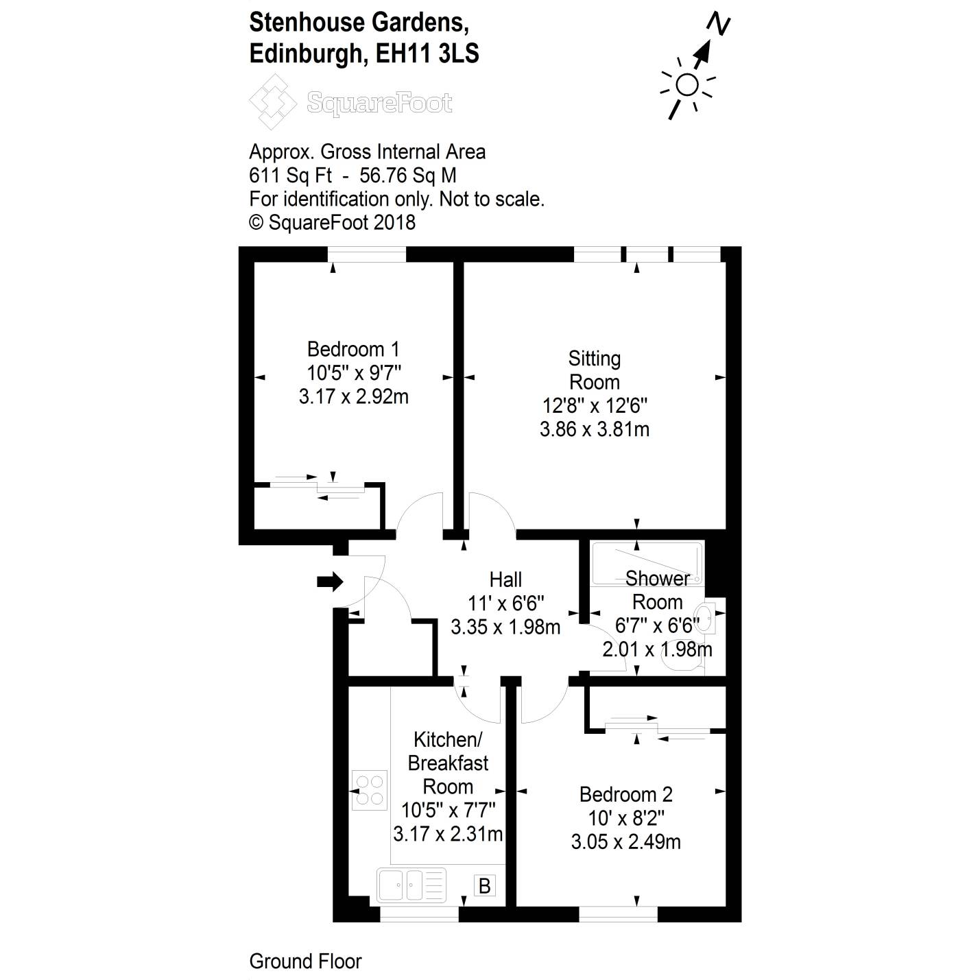 2 Bedrooms Flat for sale in 35/2 Stenhouse Gardens, Stenhouse EH11