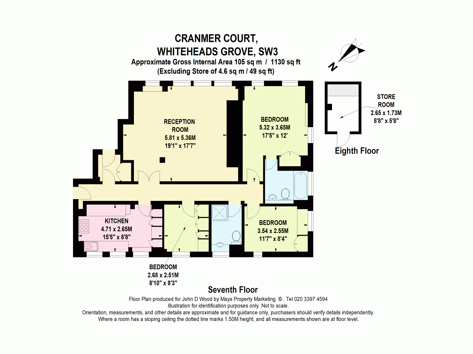244 Cranmer Court,, Whiteheads Grove, London floorplan