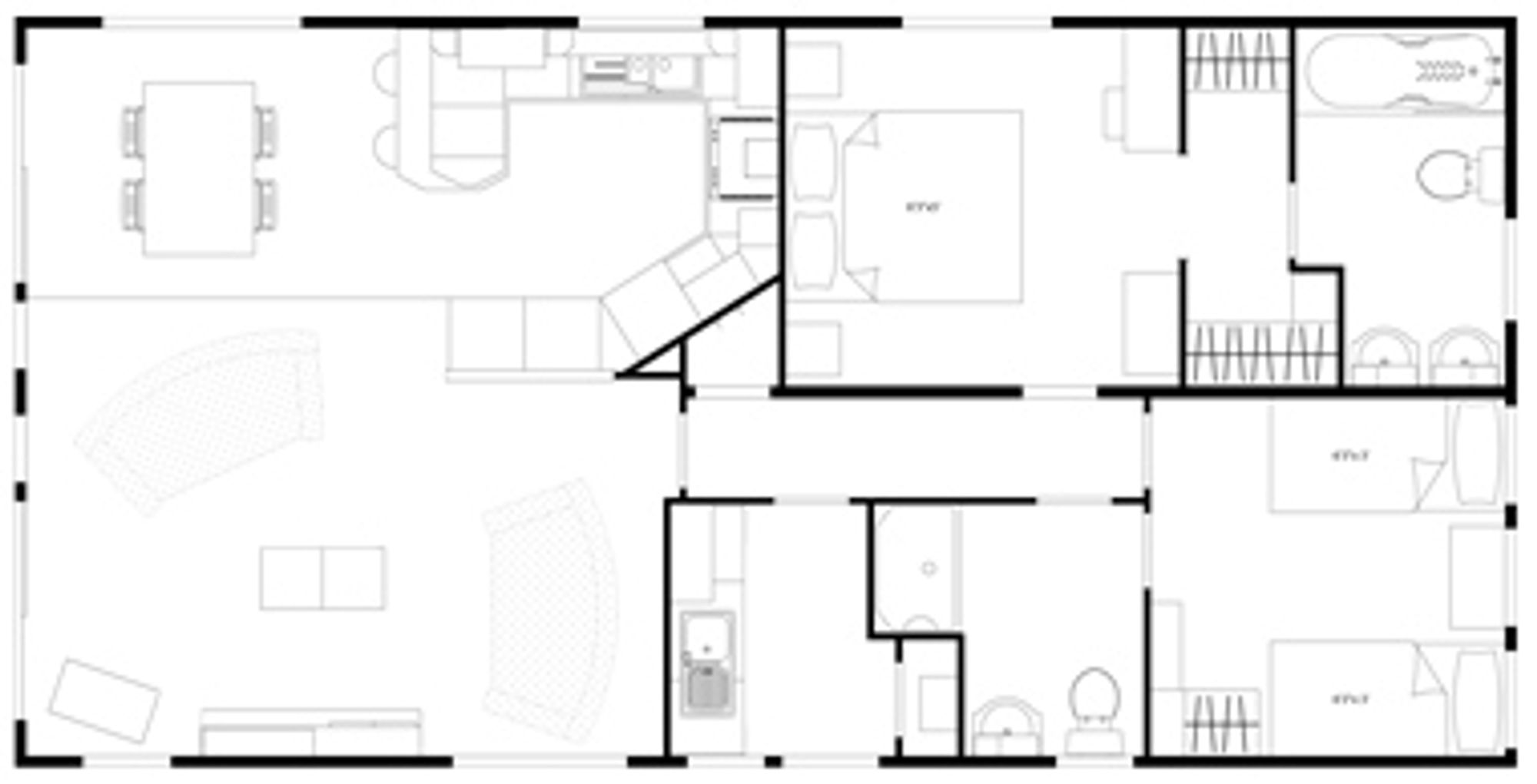 Lodge 14 Drymsinie Holiday Village, Lochgoilhead floorplan