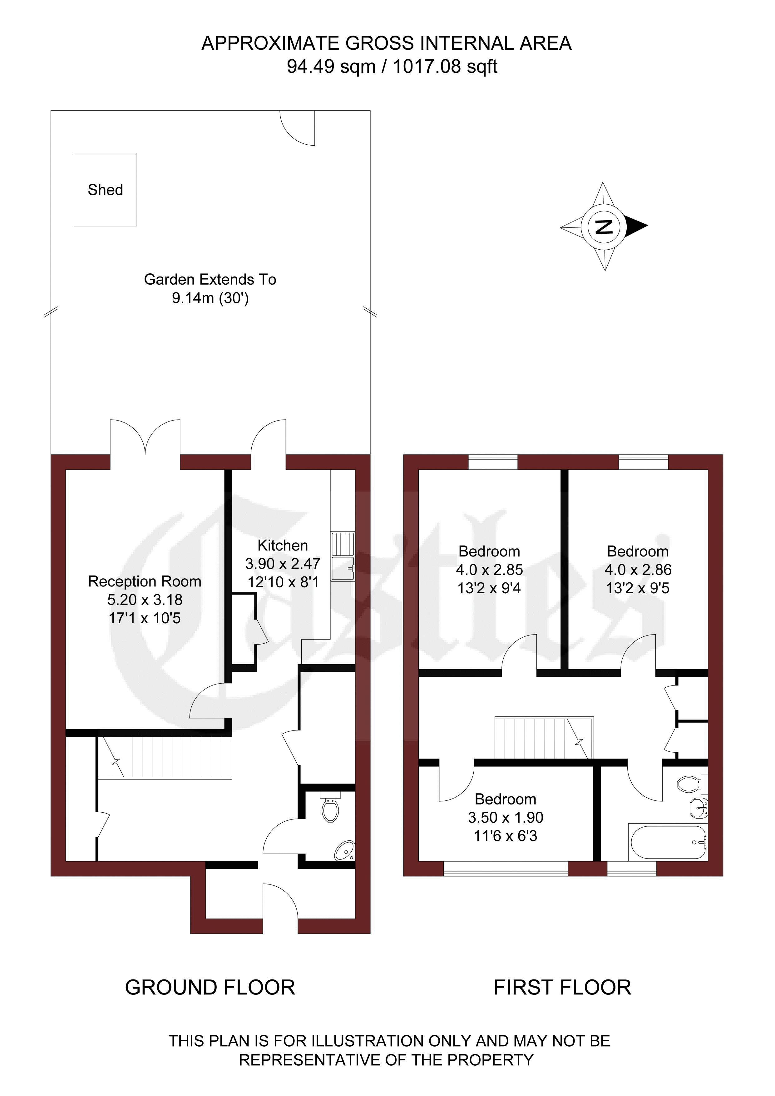 115, Fishers Close, Waltham Cross floorplan