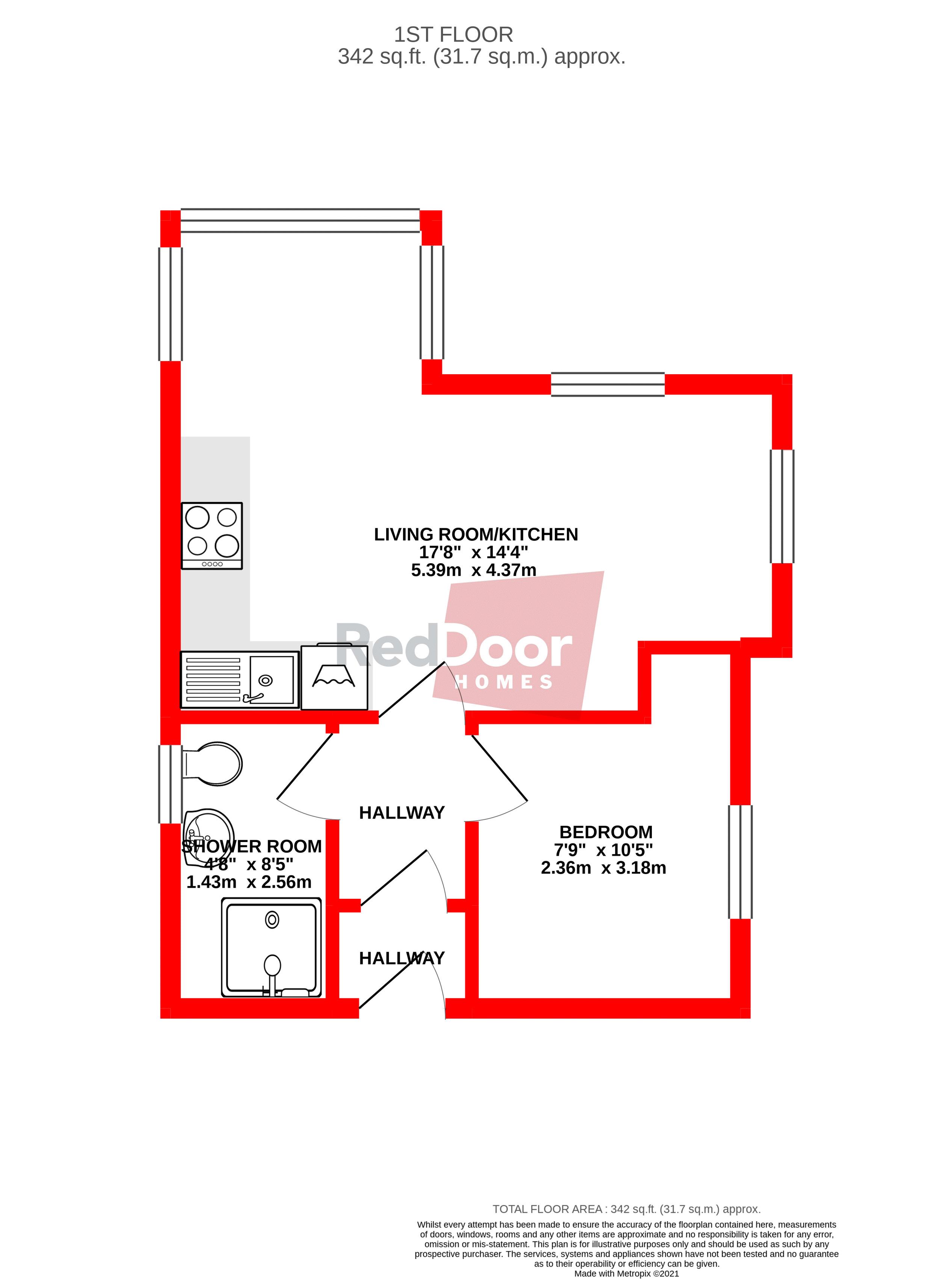 Flat 2, Kingsmile Arcade, 21a Palace Street, Canterbury floorplan