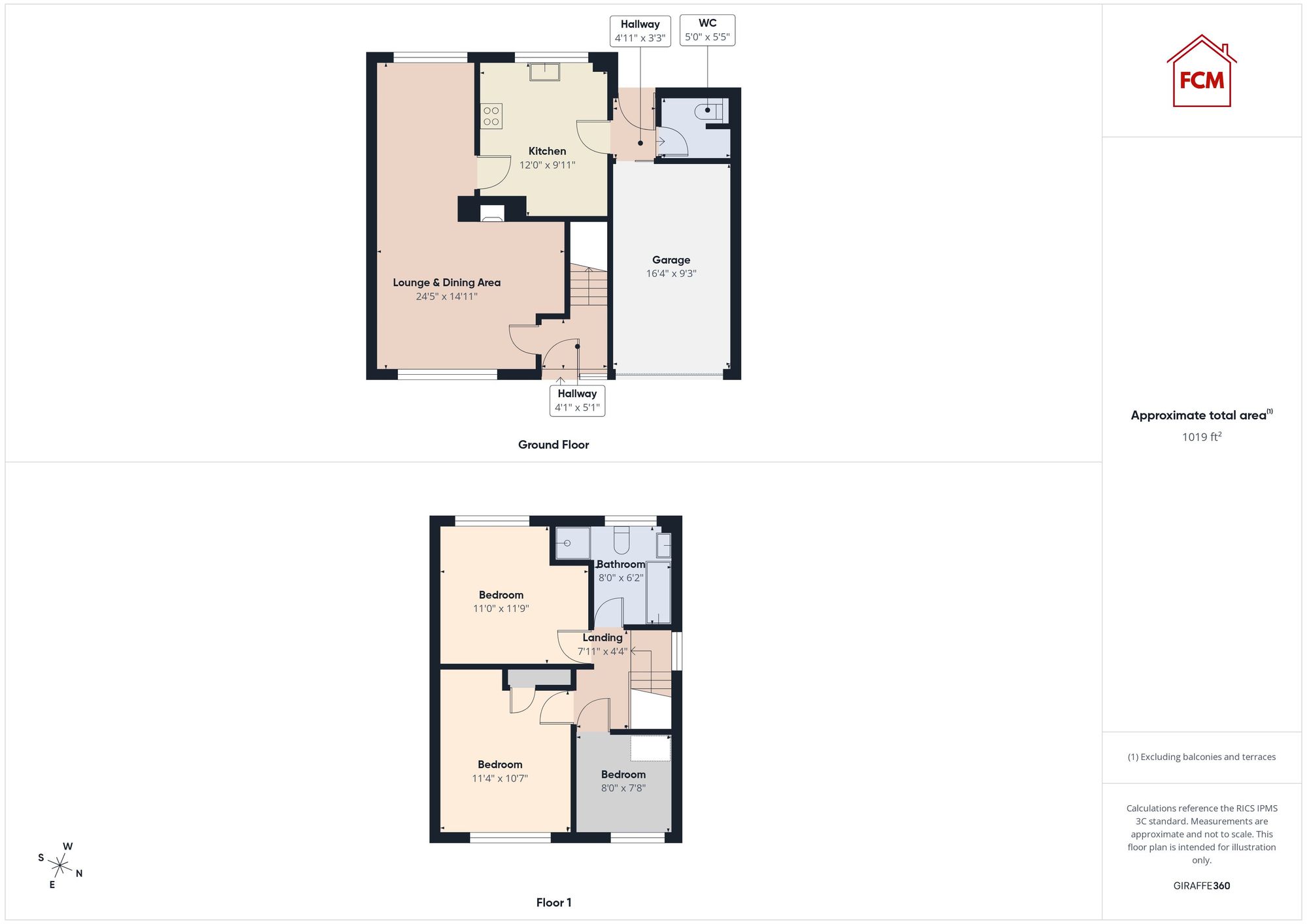 65 Whitestiles, Workington floorplan