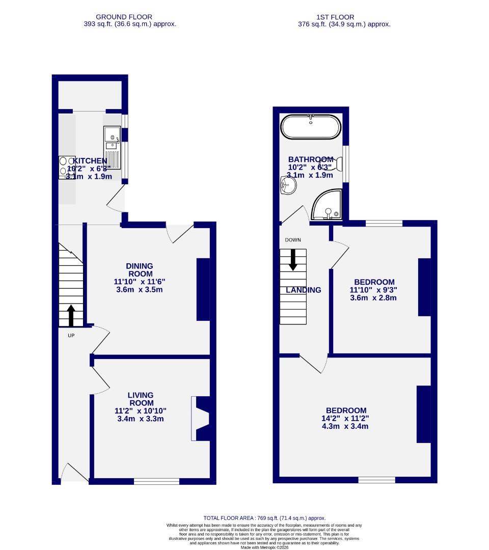 2, Hilda Street, York floorplan