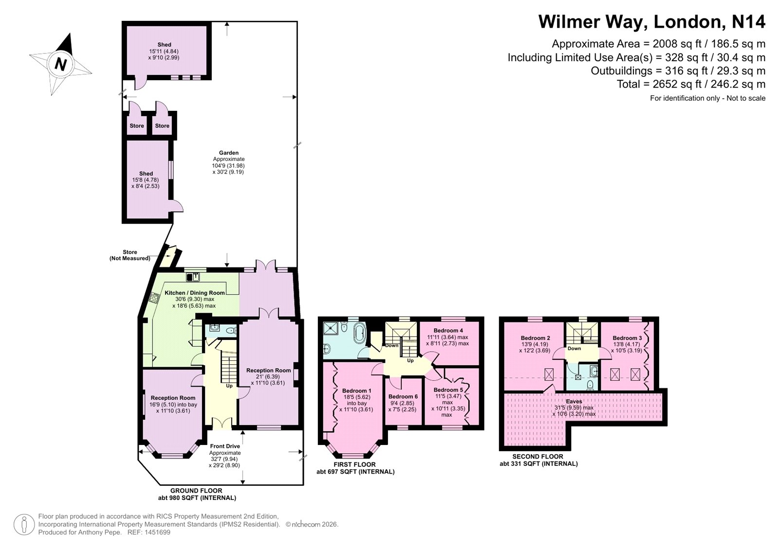 3, Wilmer Way, London floorplan