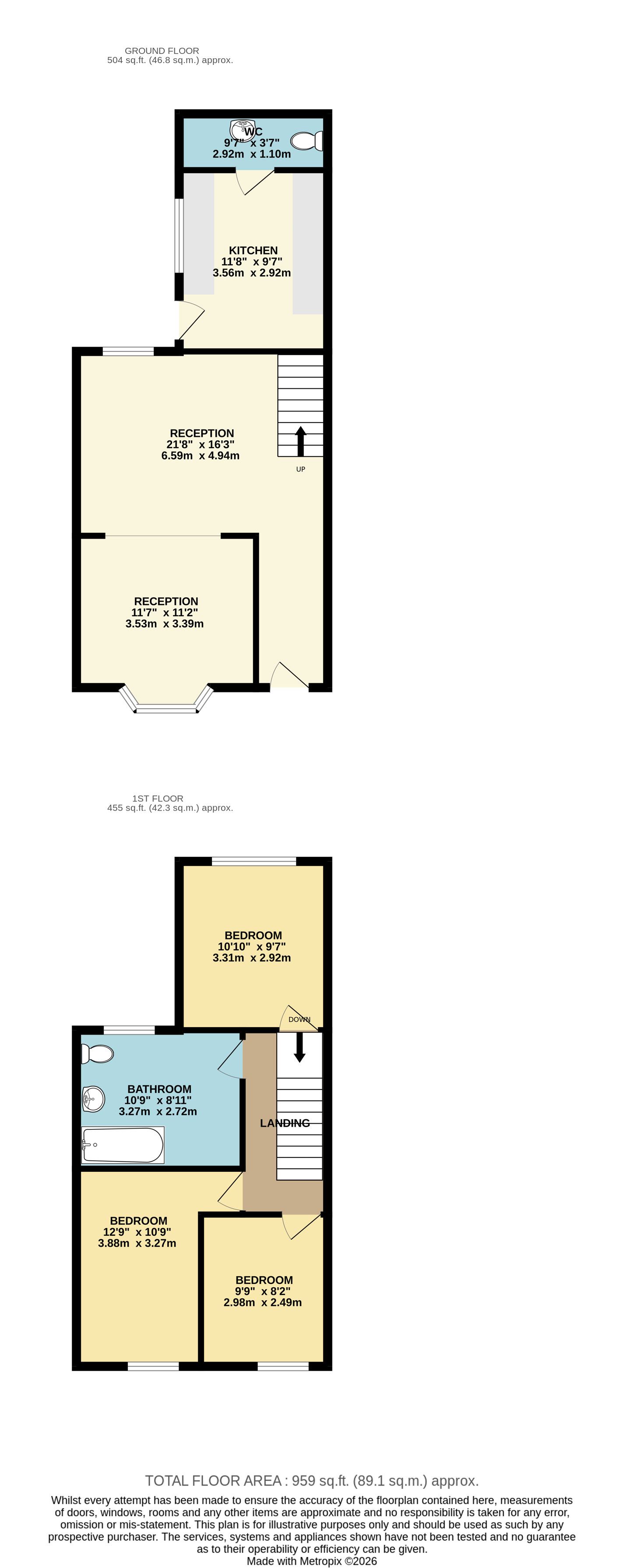 2, Raymond Terrace, Pontypridd floorplan