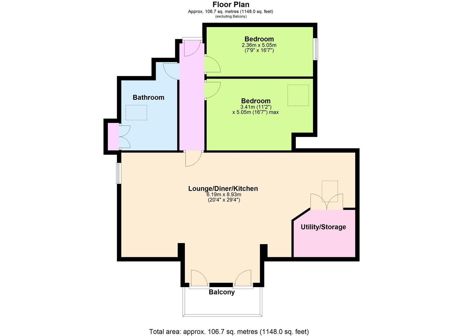 Flat 29, West Mansions, Heene Terrace, Worthing floorplan