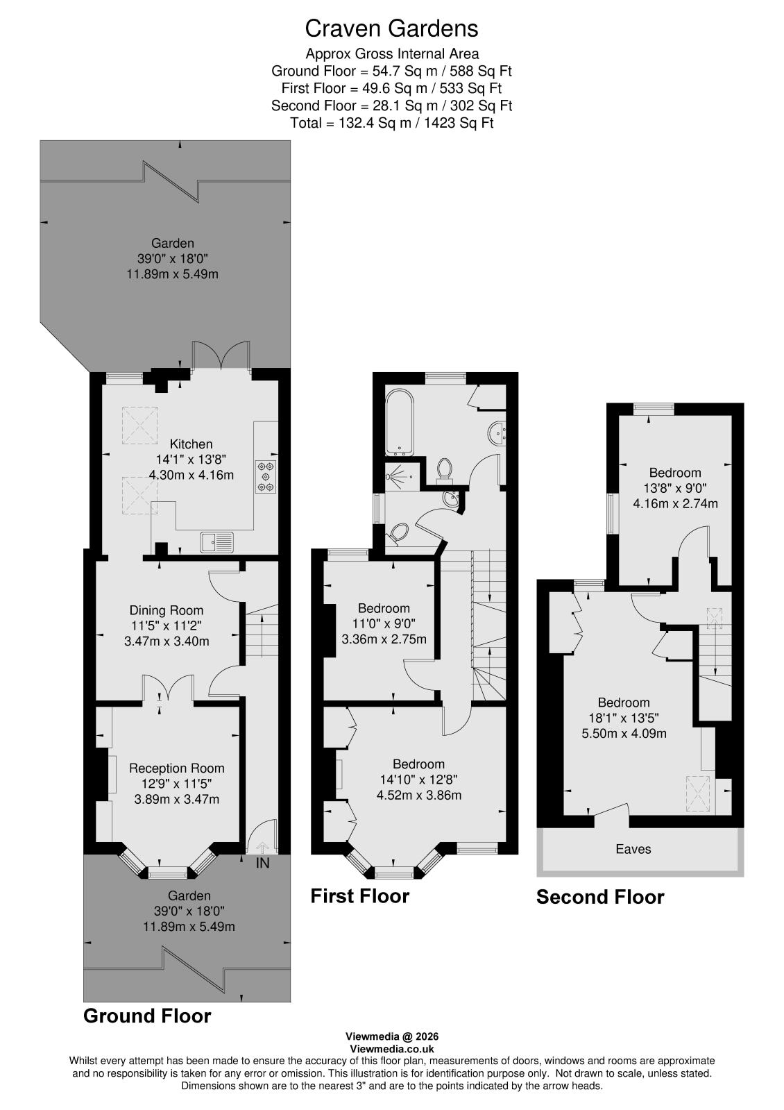 43, Craven Gardens, London floorplan