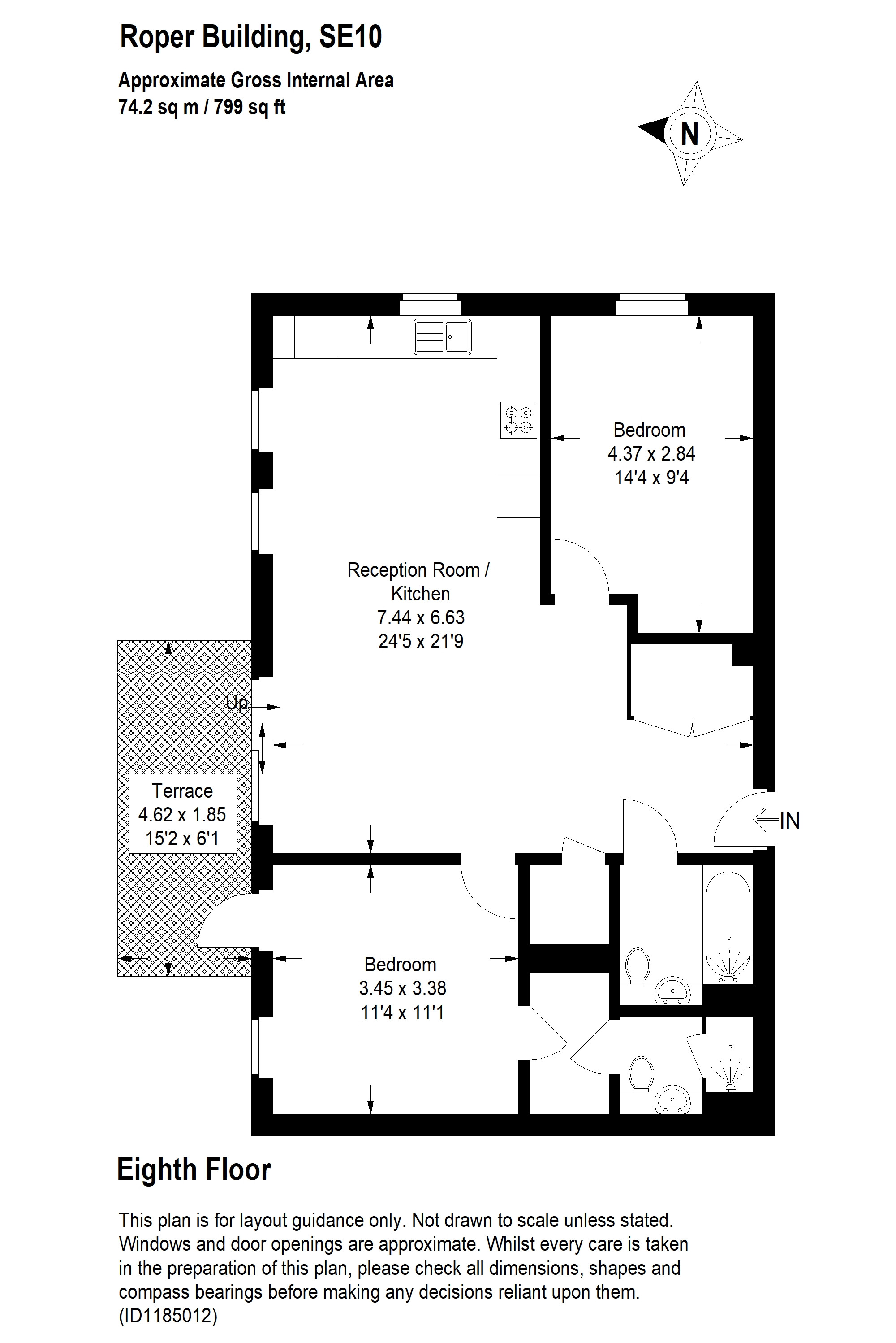 Roper Building, Apartmen, 48 Reminder Lane, London floorplan
