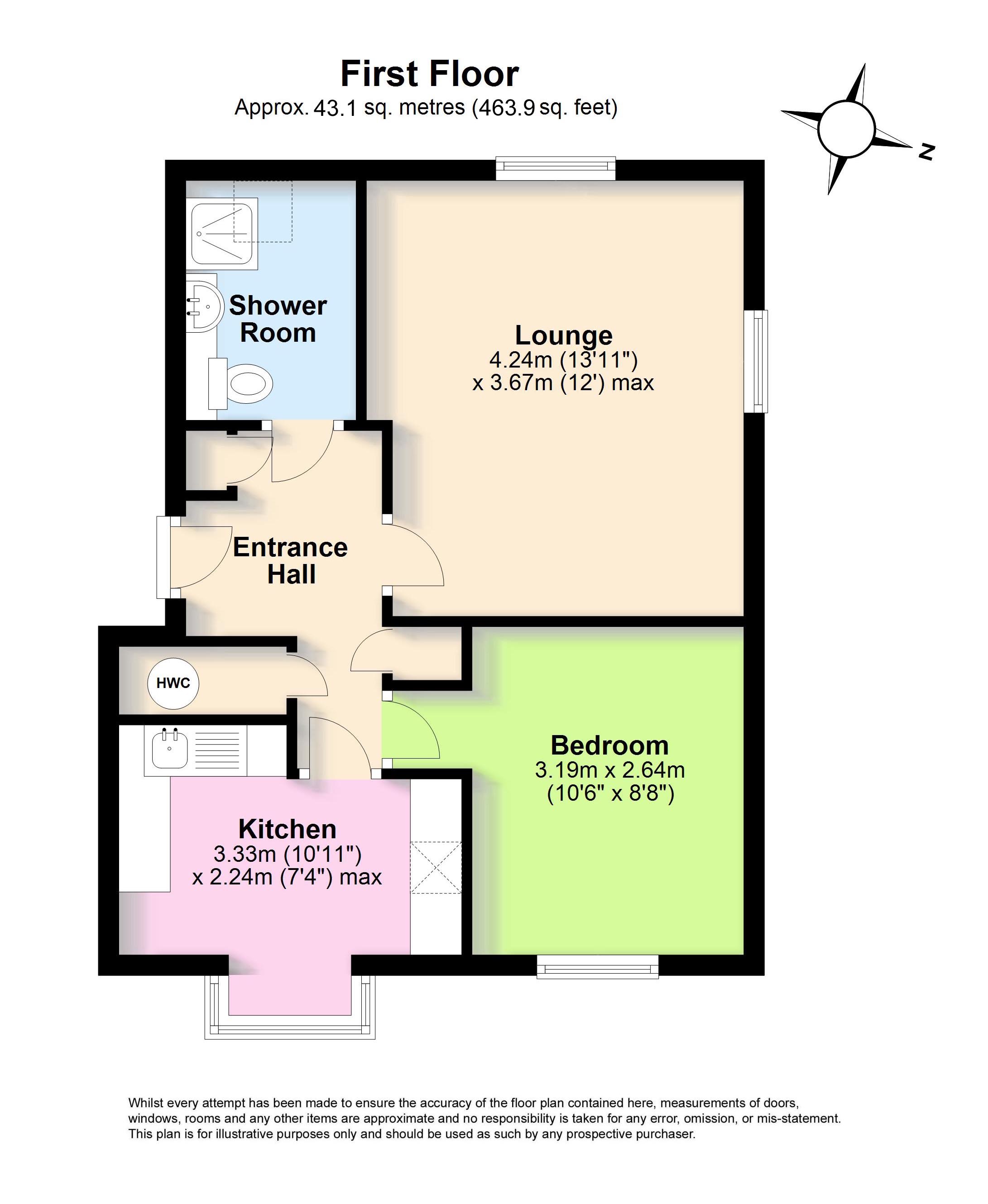 Courtfields, Elm Grove, Lancing, West Sussex BN15, 1 bedroom property