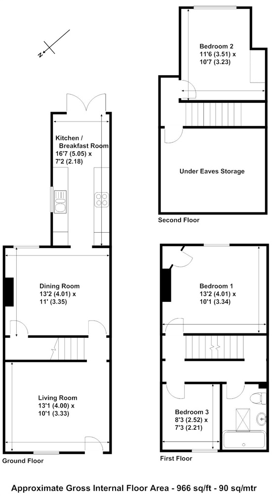 3 Bedrooms Terraced house for sale in Molesey Road, Hersham Village, Surrey KT12