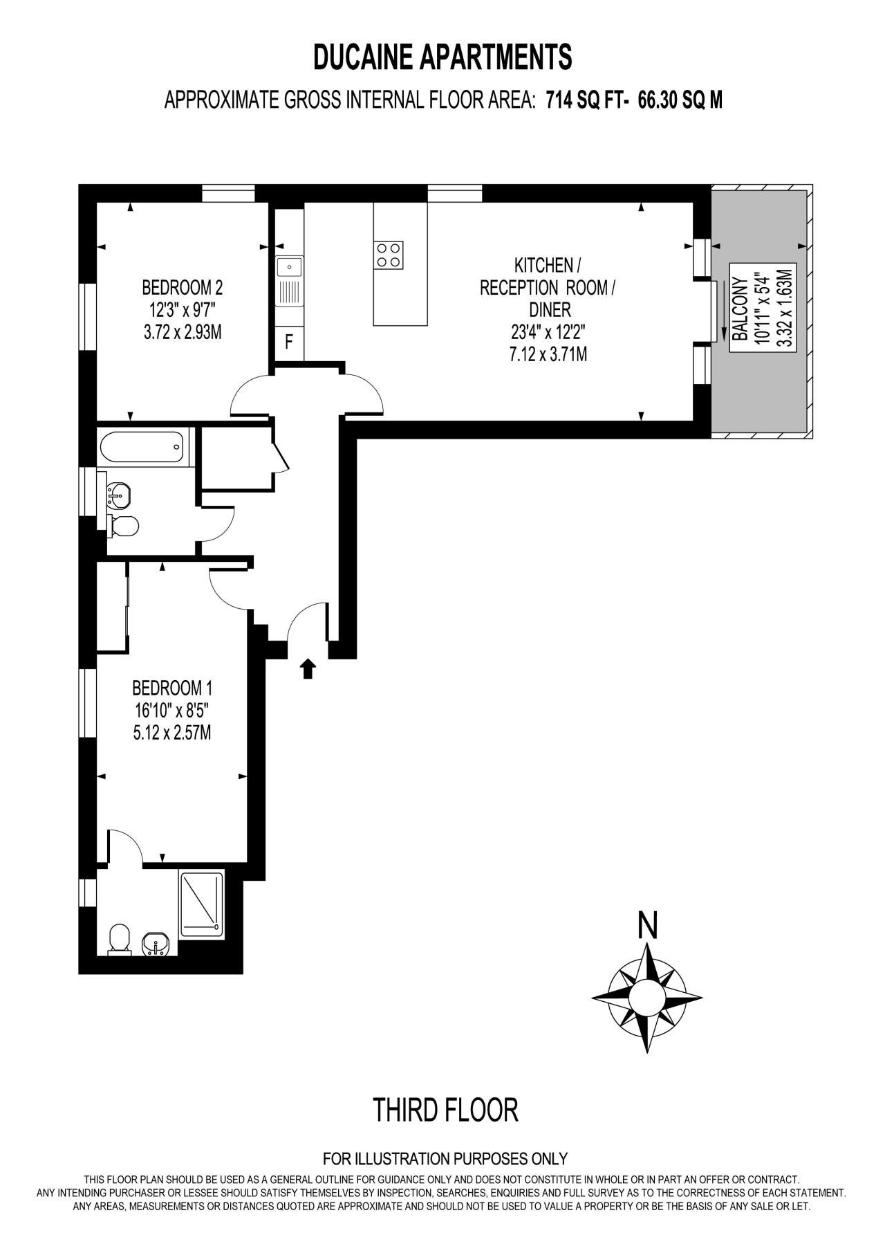 Ducaine Apartments , Merchant Street, Bow , London  floorplan