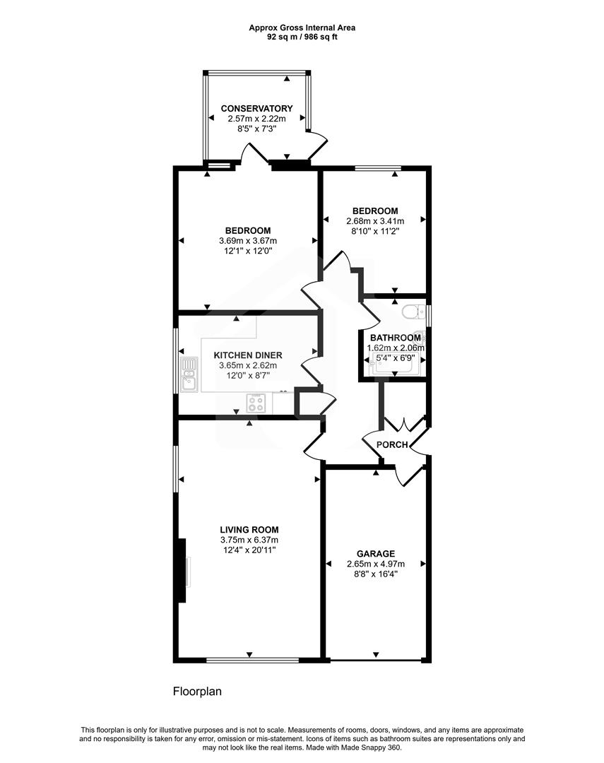 3, Elm Close, Leicester floorplan