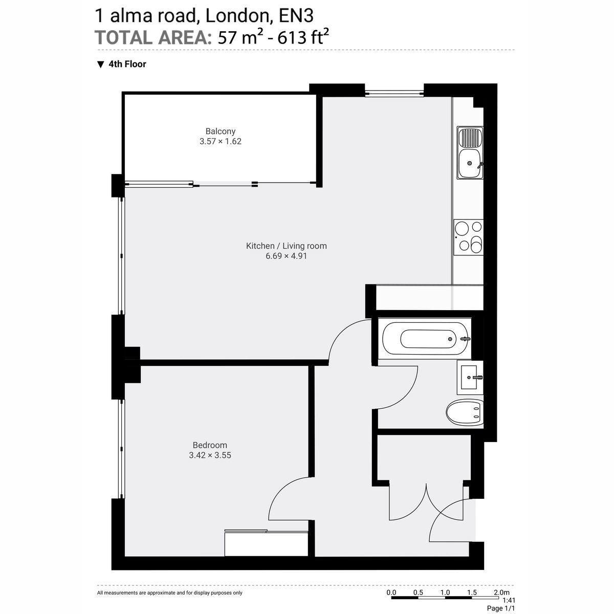 Flat 16 Peregrine Point, 1, Alma Road, Enfield floorplan