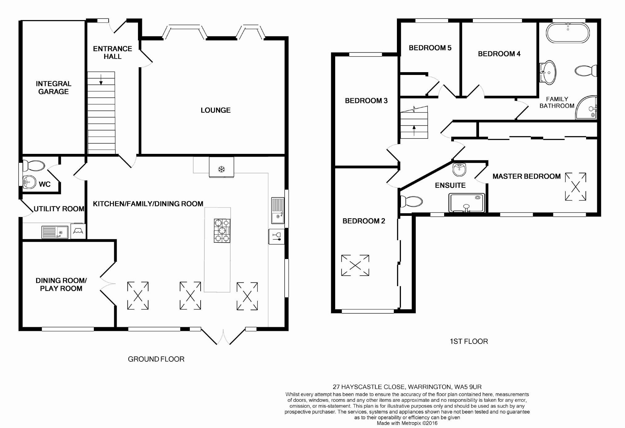 5 Bedrooms Detached house for sale in Hayscastle Close, Warrington WA5
