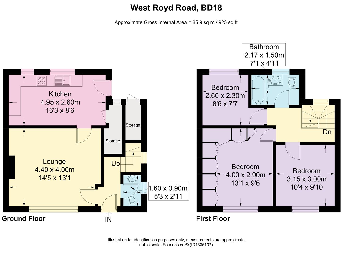 33, West Royd Road, Shipley floorplan