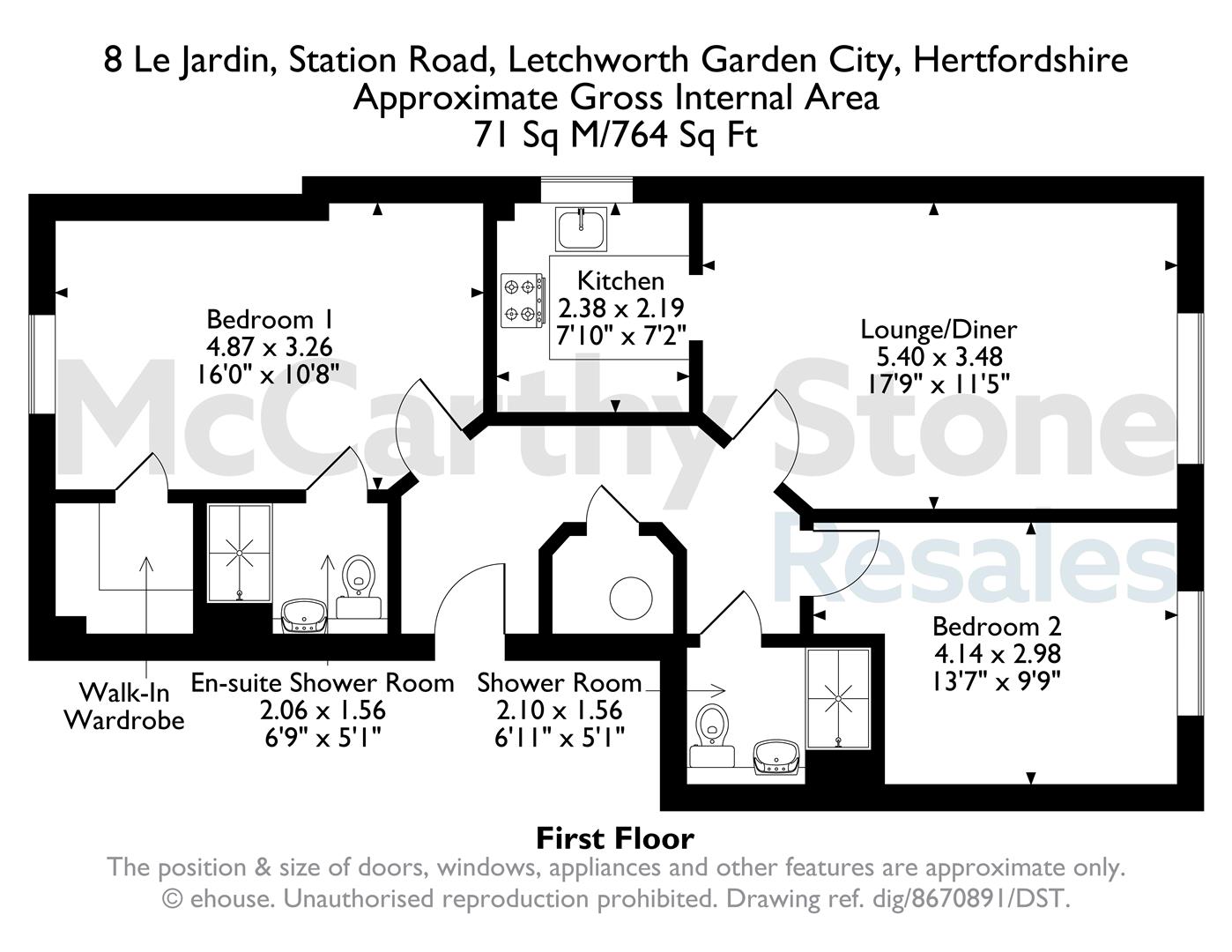 Le Jardin, 20-22 Station Road, Letchworth, Hertfordshire, SG6 3BA floorplan