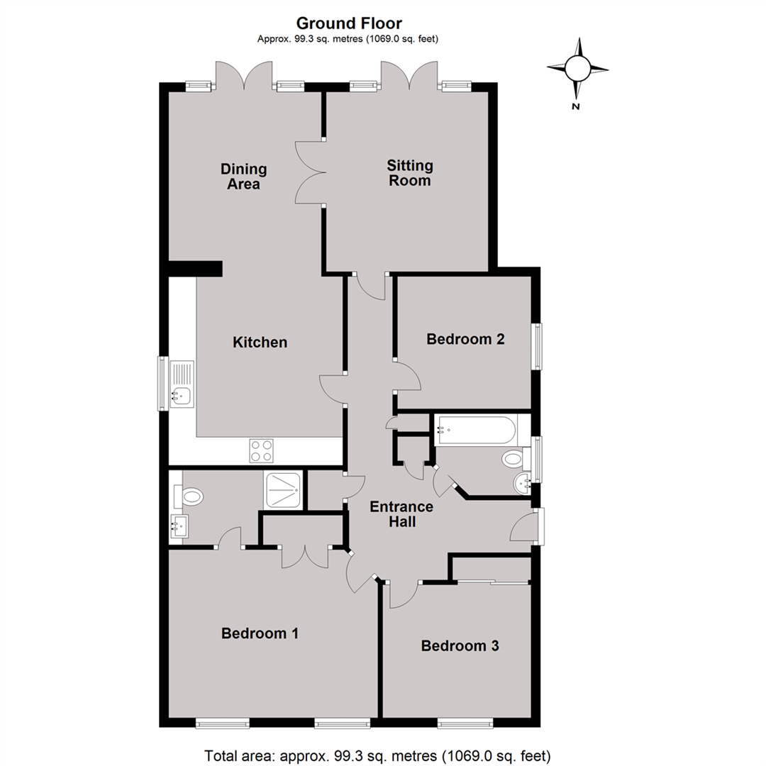 3 Bedrooms Detached bungalow for sale in Grasmere Road, Whitstable CT5