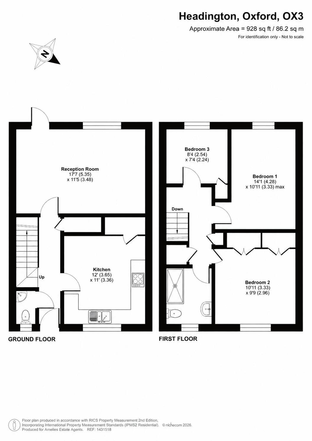41, Barton Village Road, Oxford floorplan