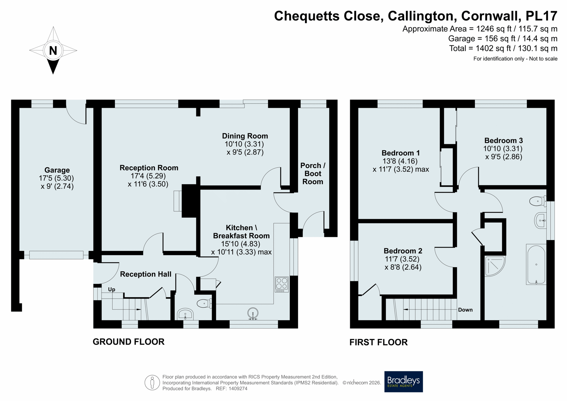 3, Chequetts Close, Cornwall floorplan