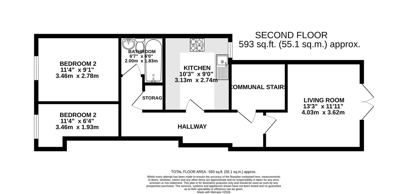 12b, Monk Street, Abergavenny floorplan