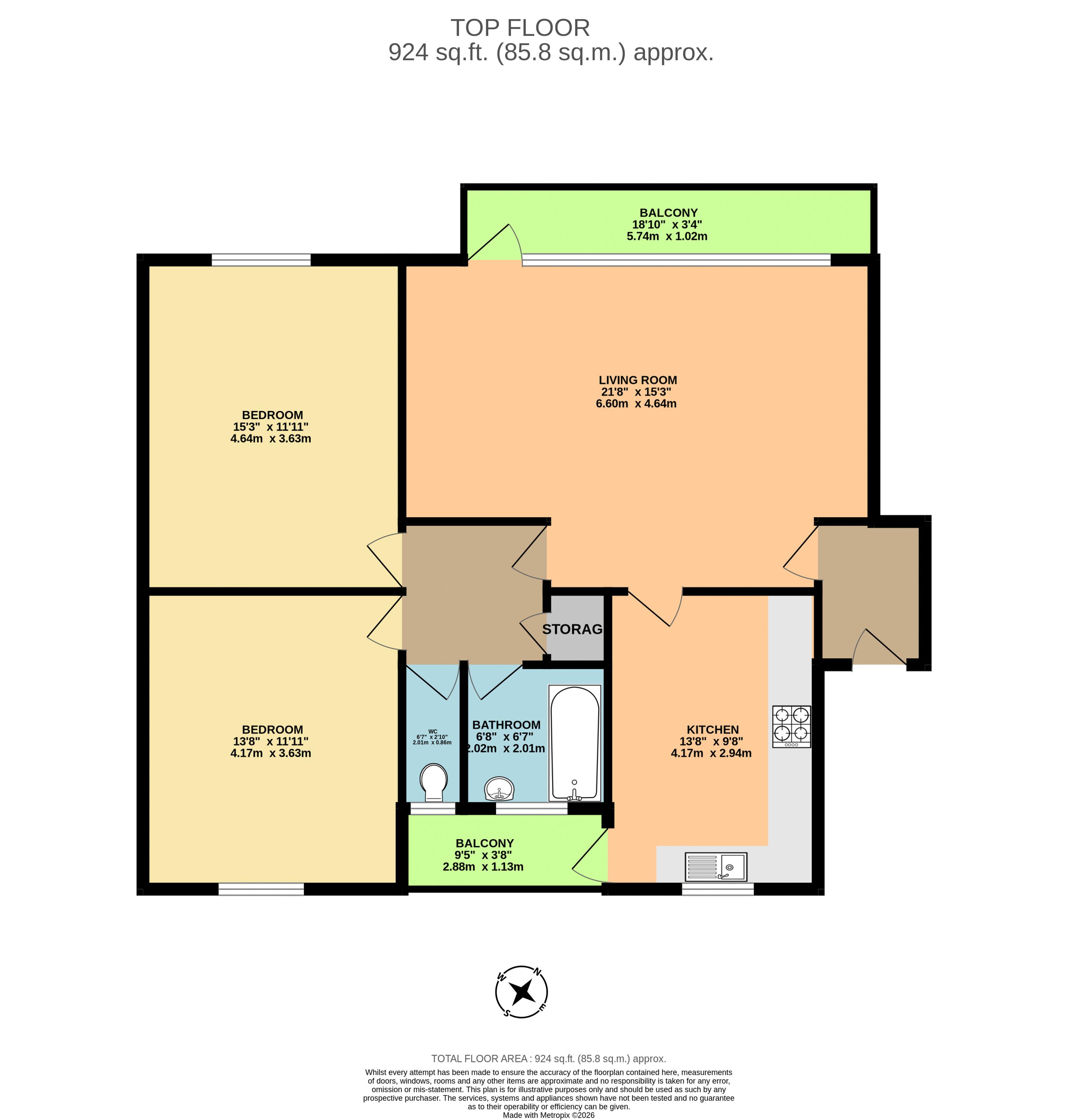 Watling Court, Jesmond Way, Stanmore floorplan