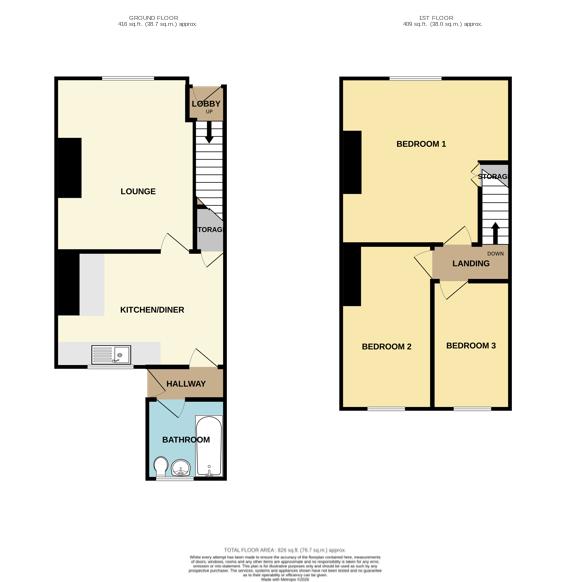 15, Wesley Street, Pontefract floorplan