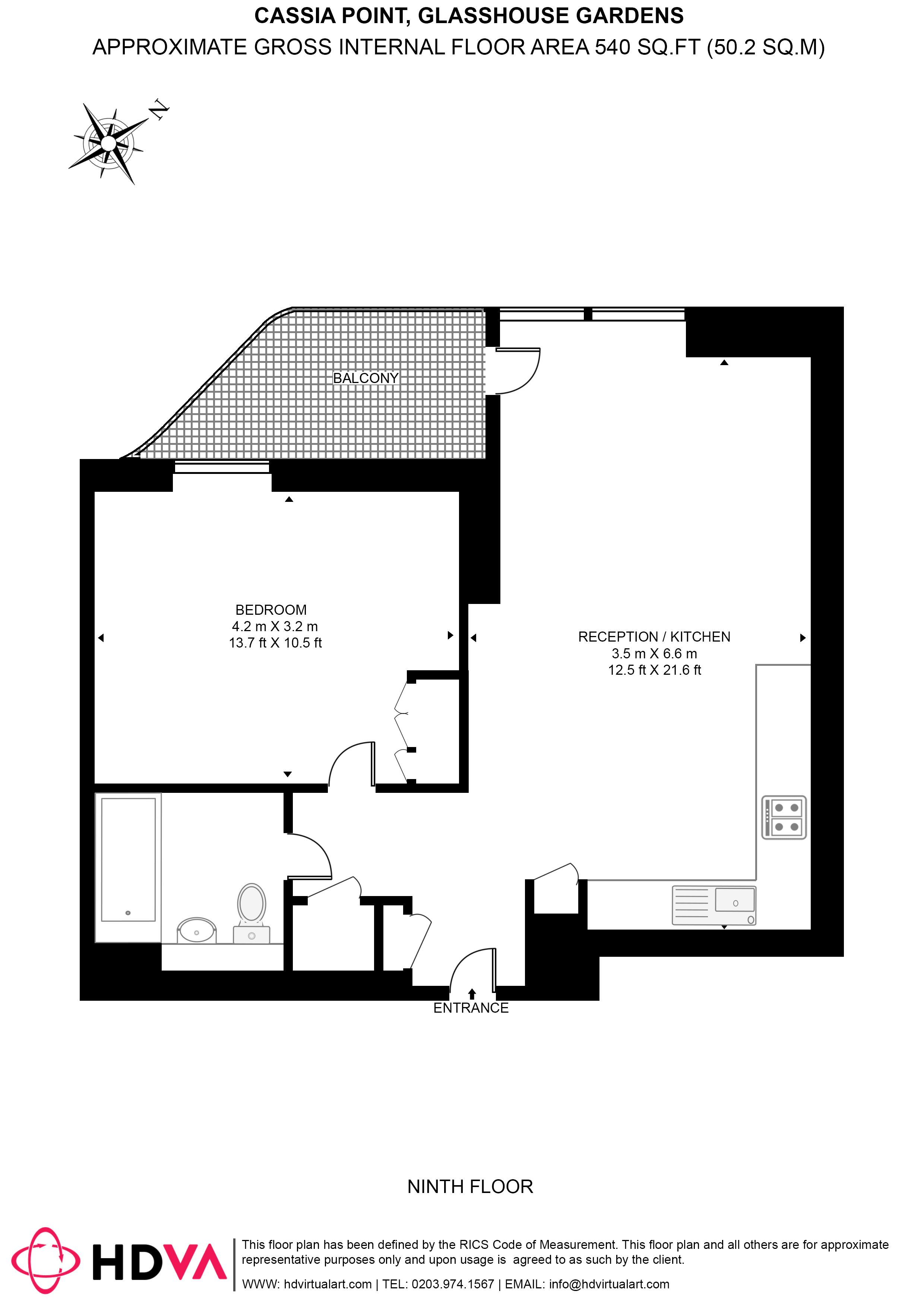 908, Cassia Point, 2, Glasshouse Gardens, London floorplan