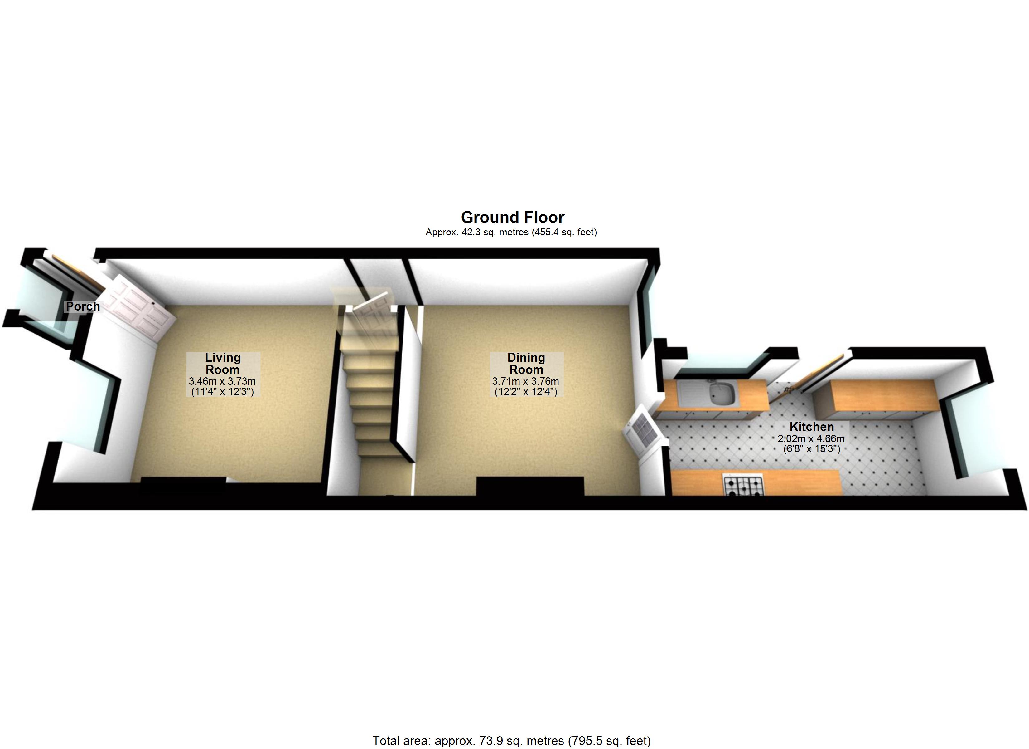 Camelot Crescent, Ruddington, Nottingham NG11, 2 bedroom semidetached