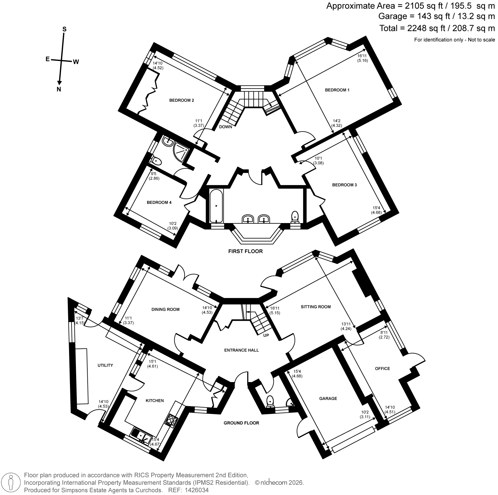 63, Manor Road South, Hinchley Wood floorplan