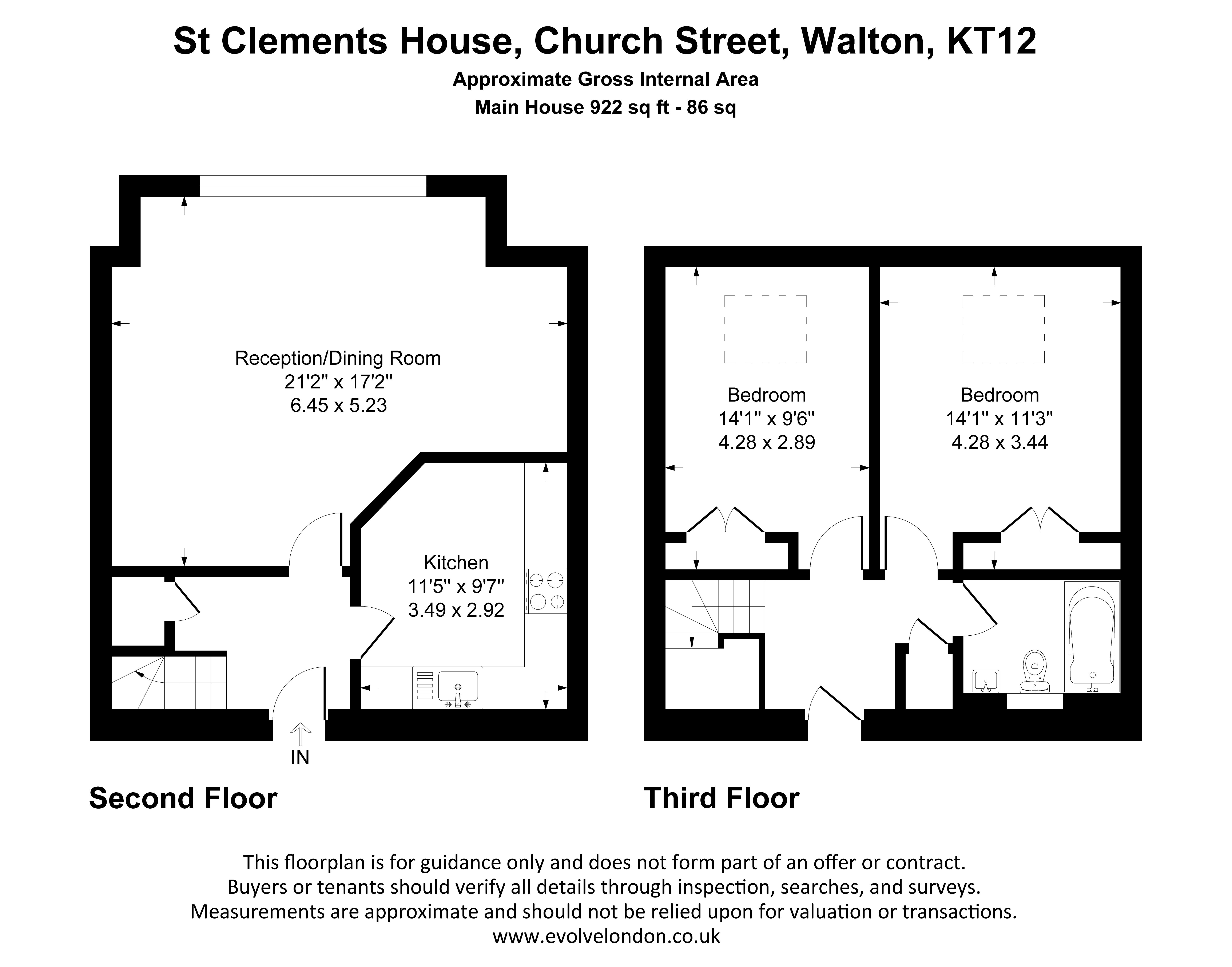 18 St Clements House,, Church Street, Surrey floorplan