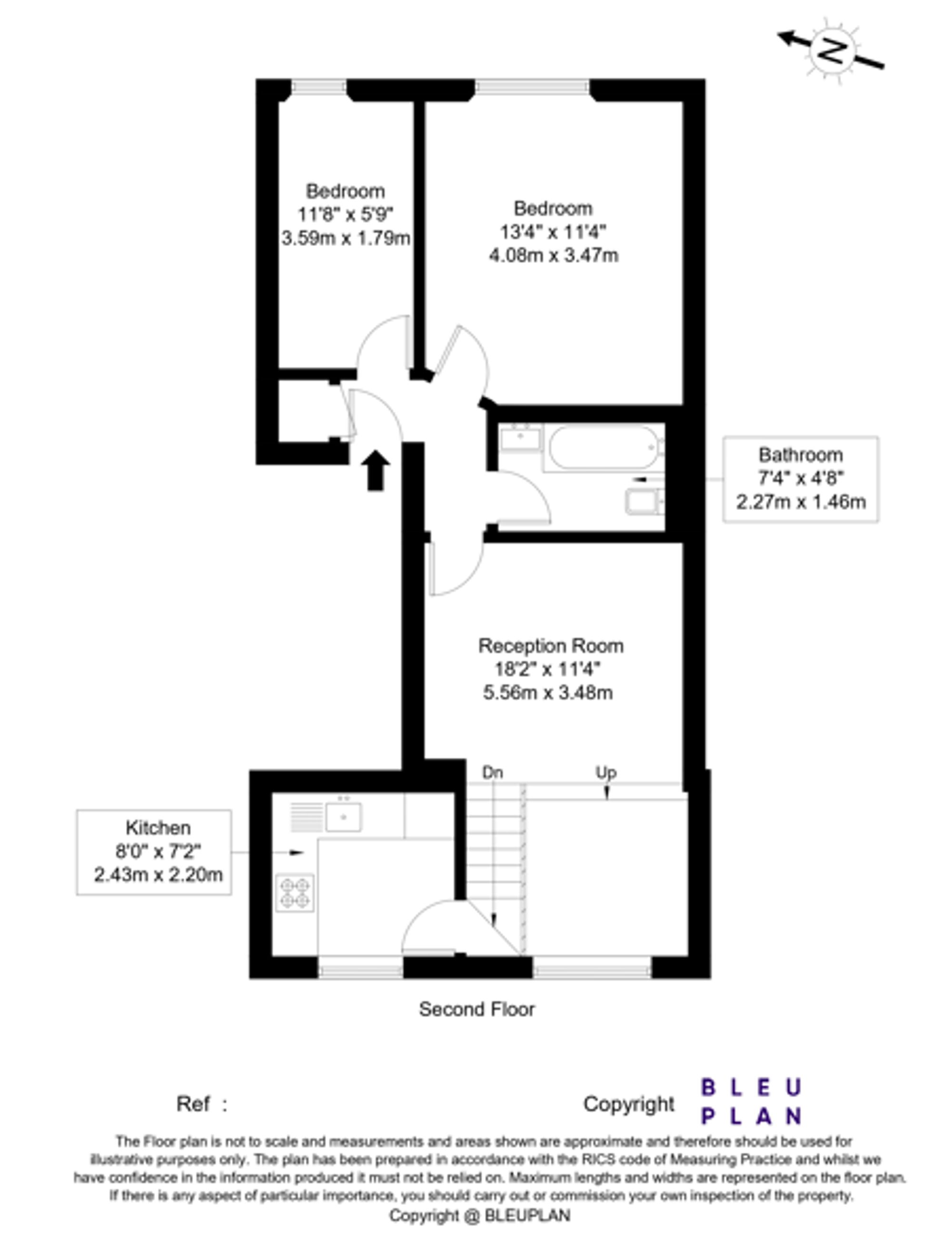 Flat 4, 23 Colville Road, London floorplan