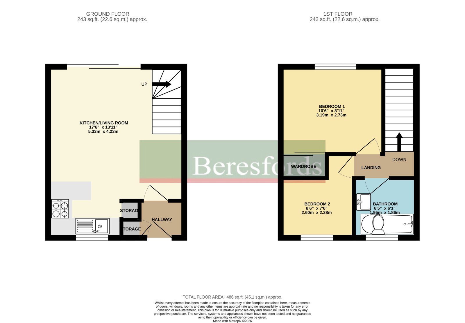 21, Poplars Close, Colchester floorplan