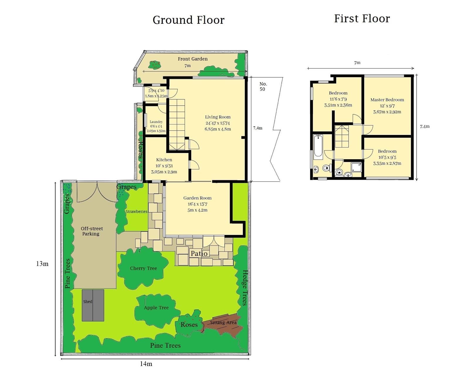 48 De Montfort Road, London floorplan