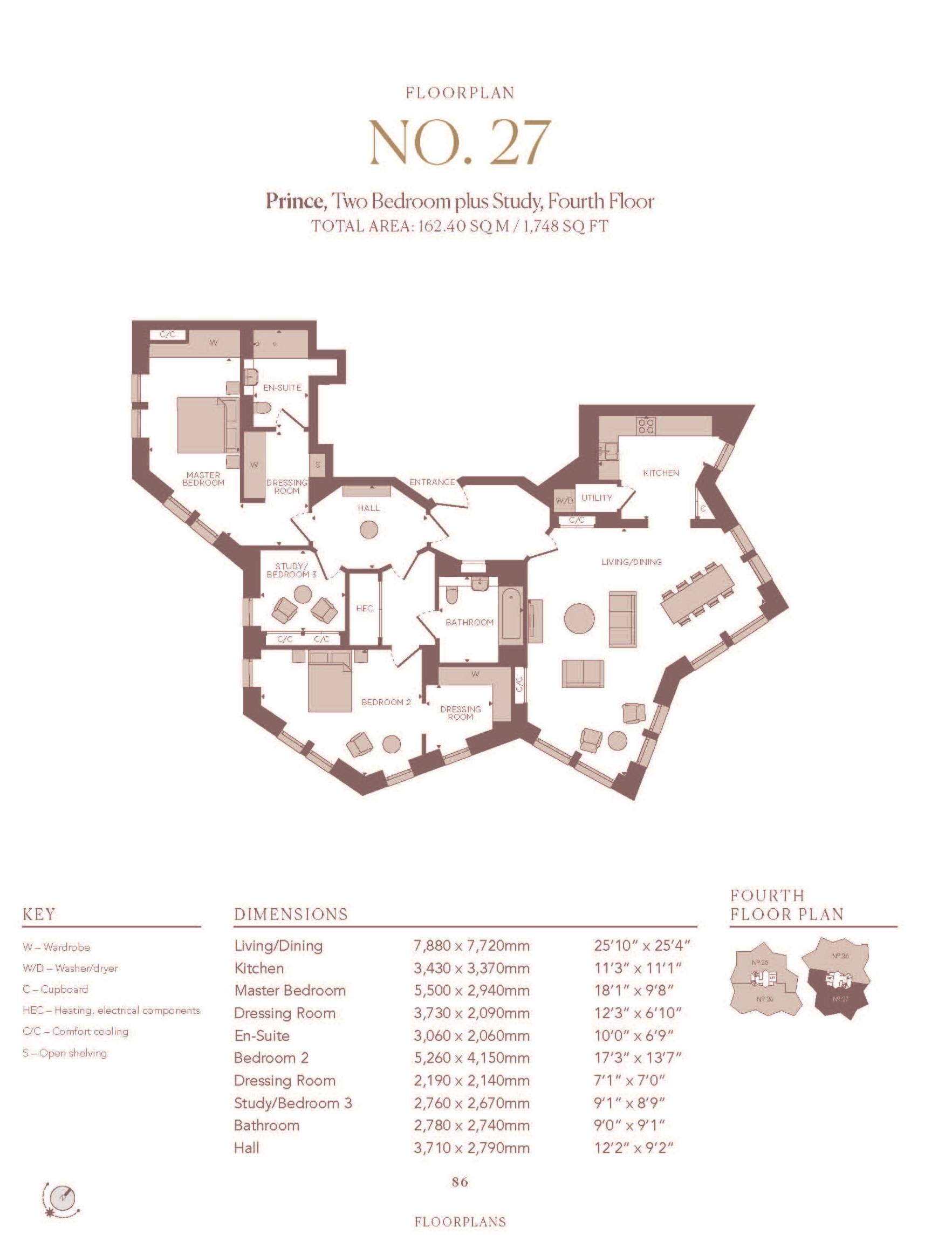 Flat 27, 79, Fitzjohns Avenue, London floorplan