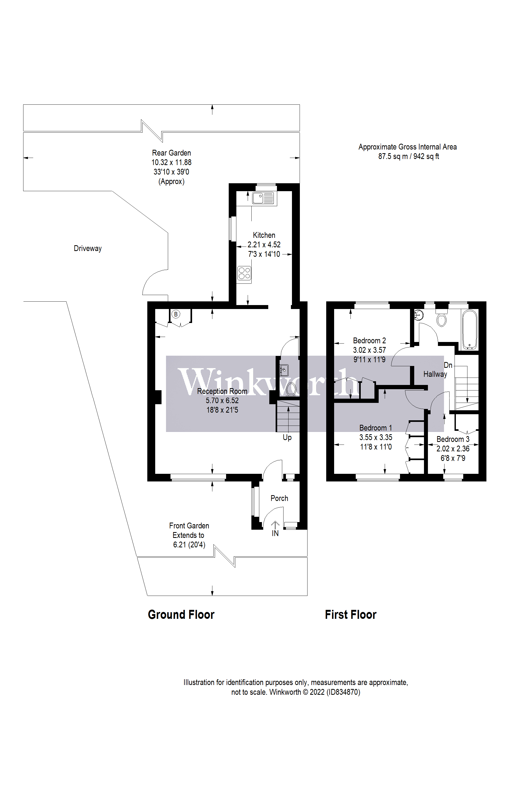 Dacre Gardens, Borehamwood, Hertfordshire WD6, 3 bedroom end terrace