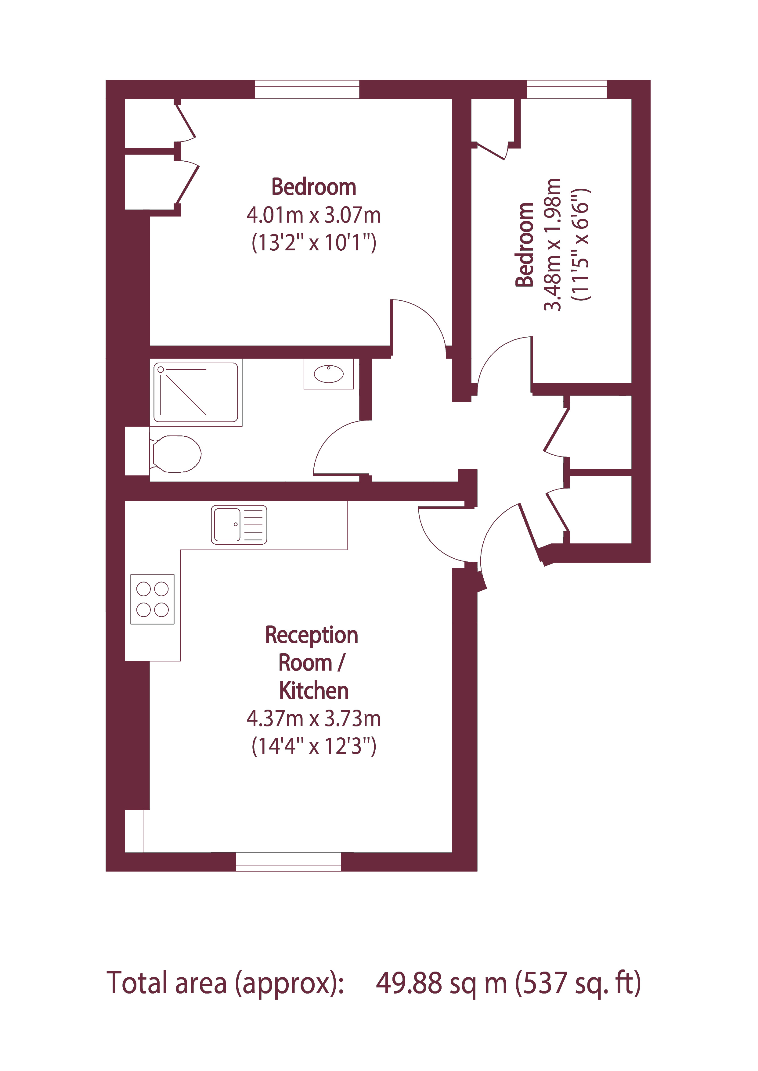 Flat B, 145, Amhurst Road, London floorplan