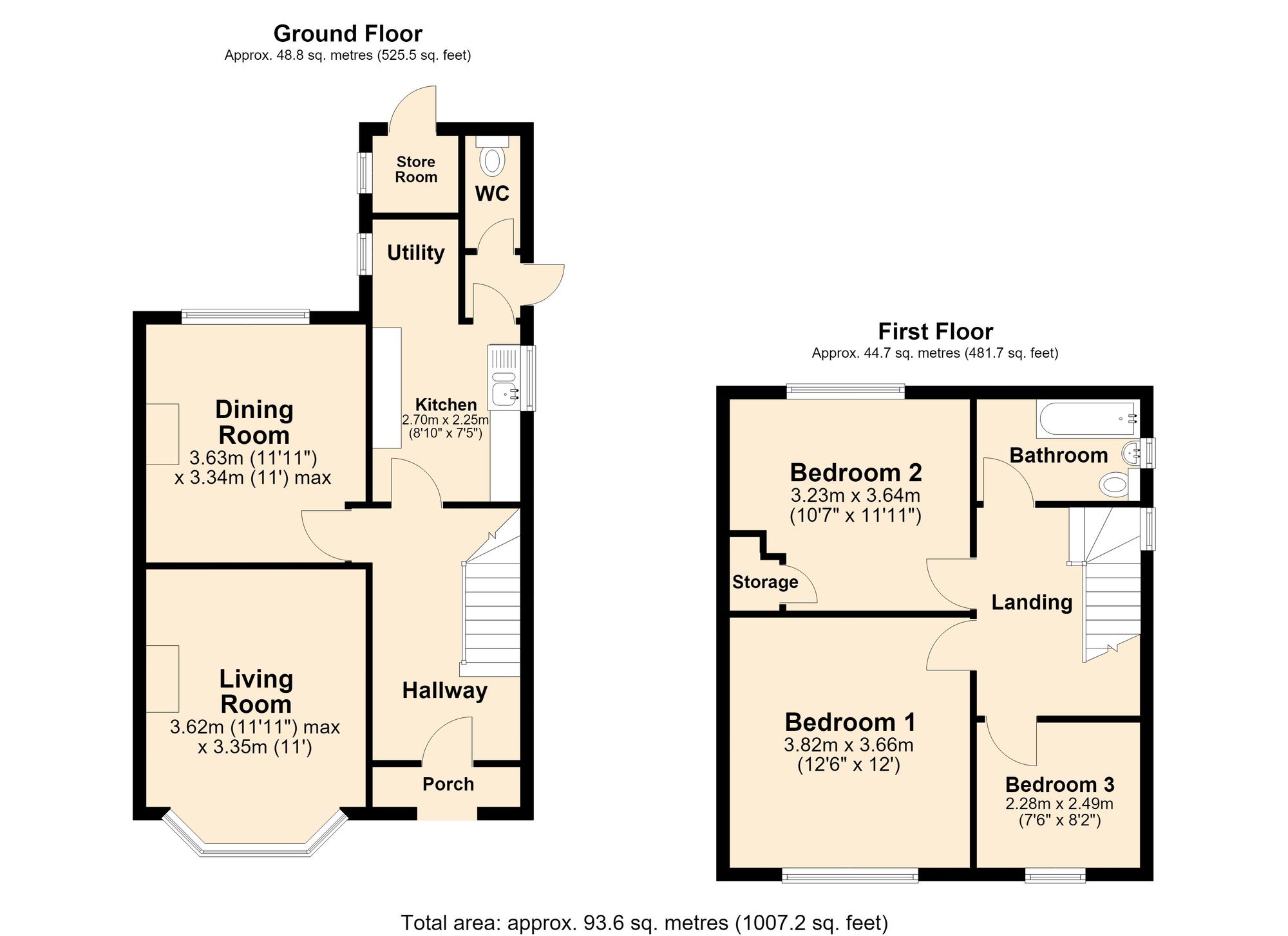 14 Southfields Drive, Peterborough floorplan